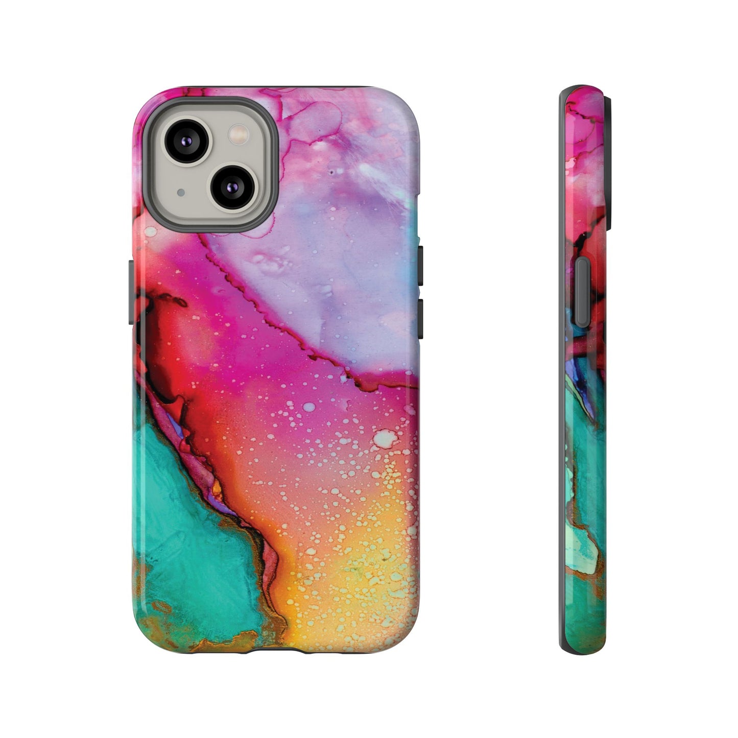 Red Green Abstract Watercolor Pattern Tough Cases