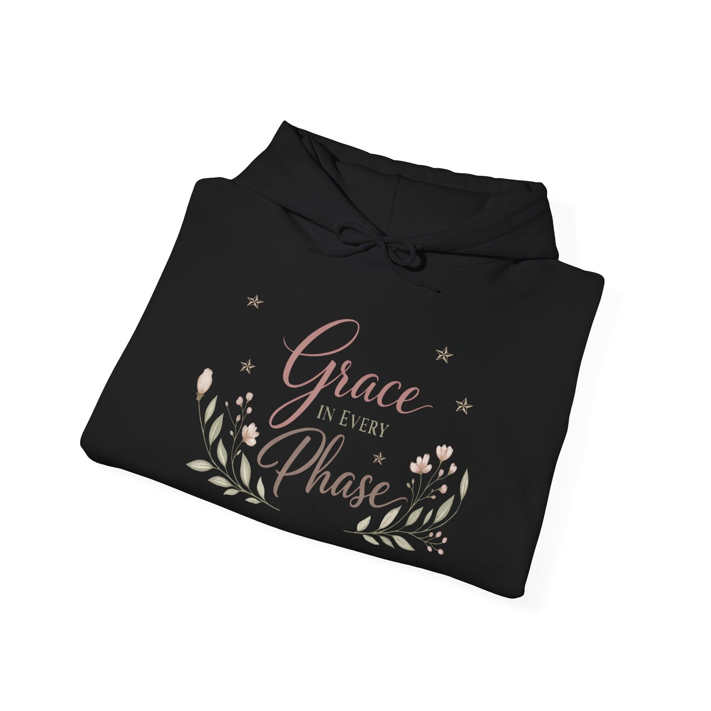 Grace in Every Phase Floral Hoodie for Women | Inspirational Comfort Pullover
