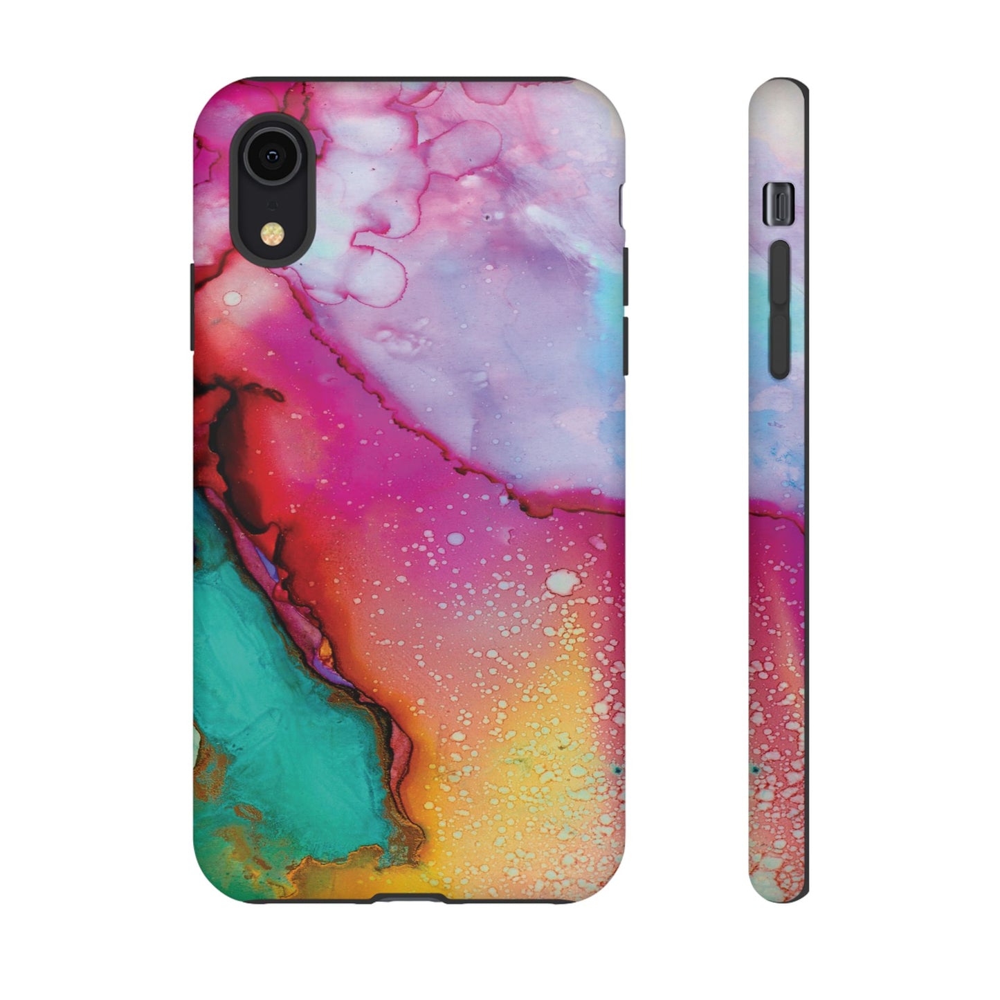 Red Green Abstract Watercolor Pattern Tough Cases