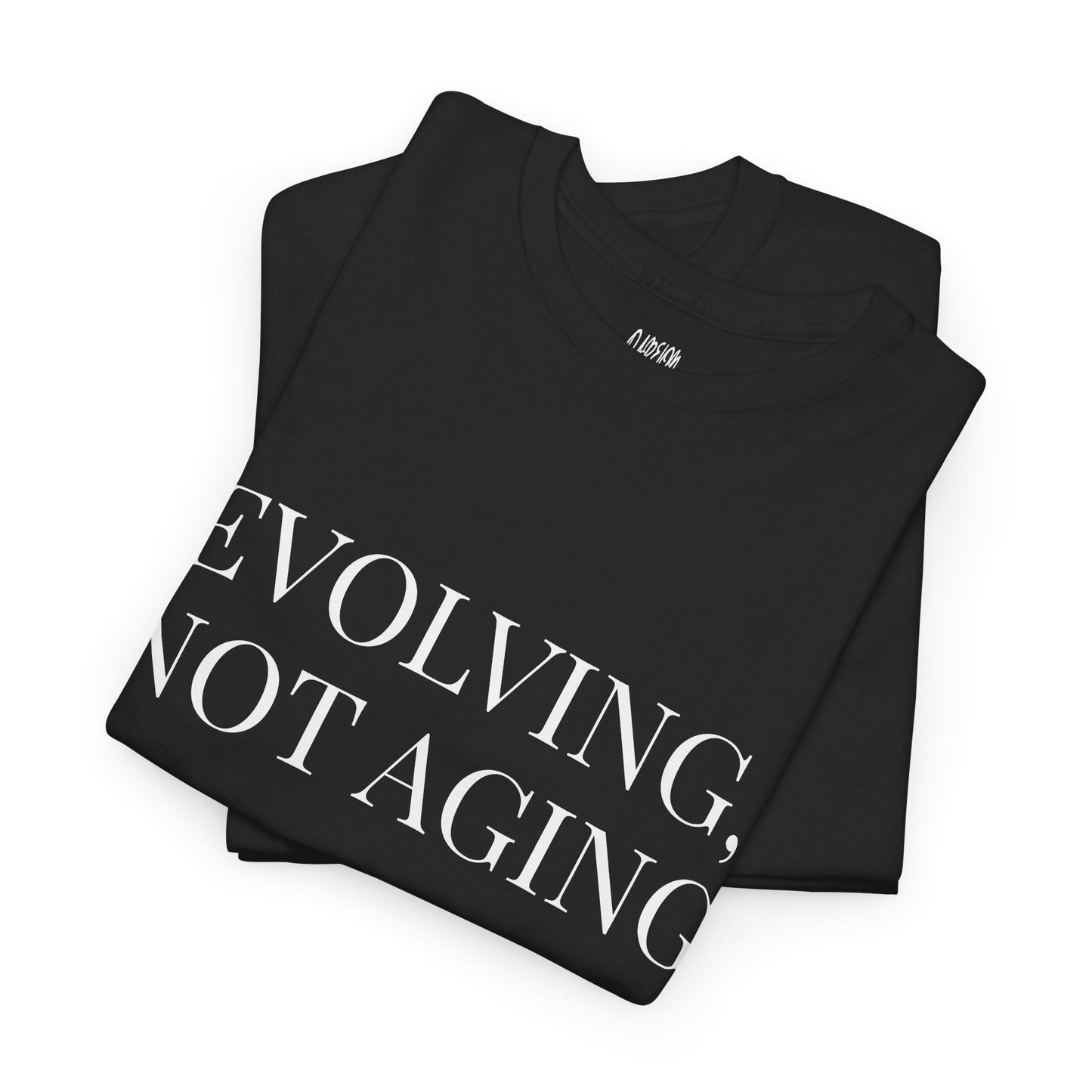 Evolving Not Aging T-Shirt | Inspirational Growth Mindset Graphic Tee for Women & Men