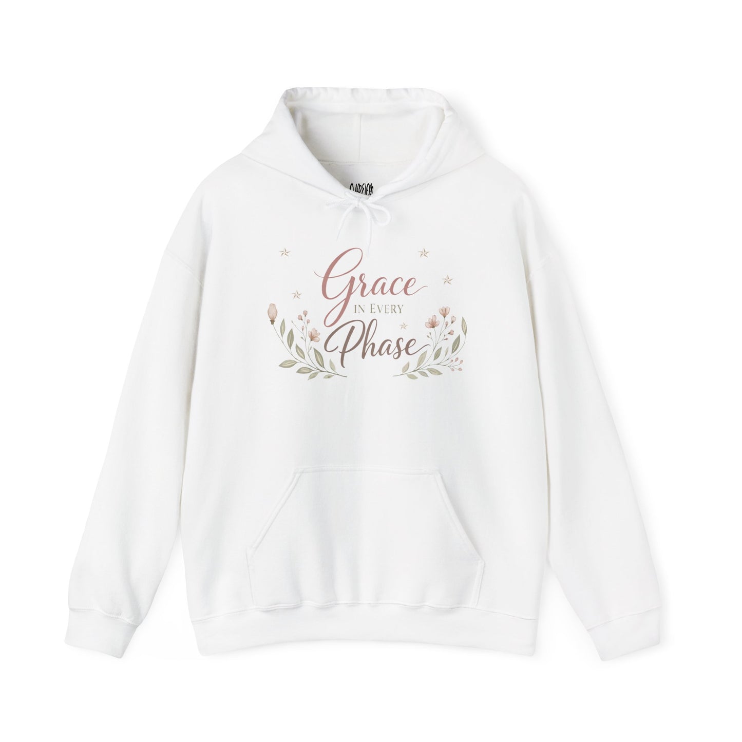 Grace in Every Phase Floral Hoodie for Women | Inspirational Comfort Pullover