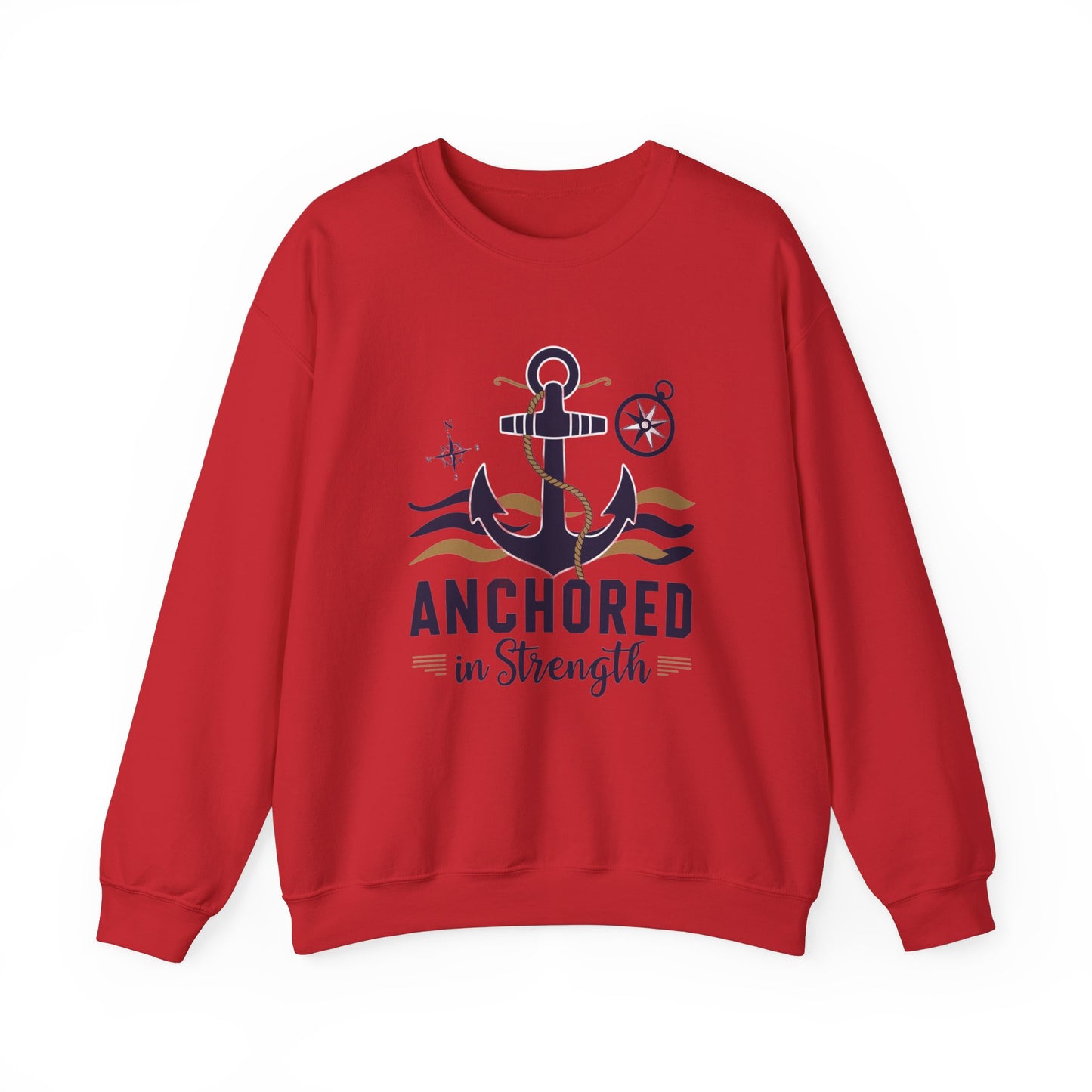 Anchored in Strength Unisex Crewneck Sweatshirt - Nautical Inspiration for Comfort and Style