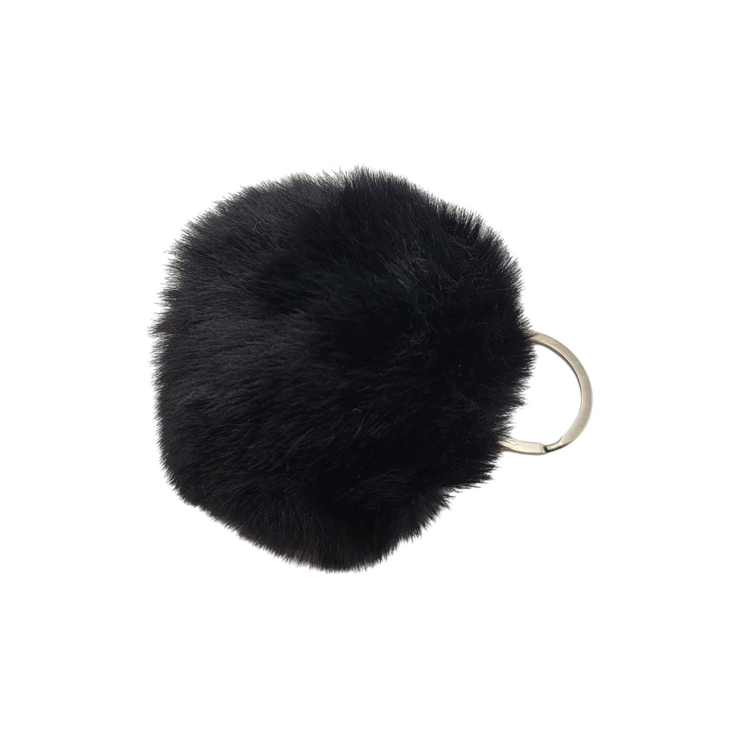 Personalized Fluffy Faux Fur Keychain w/Initial - Stocking Stuffer & Gift