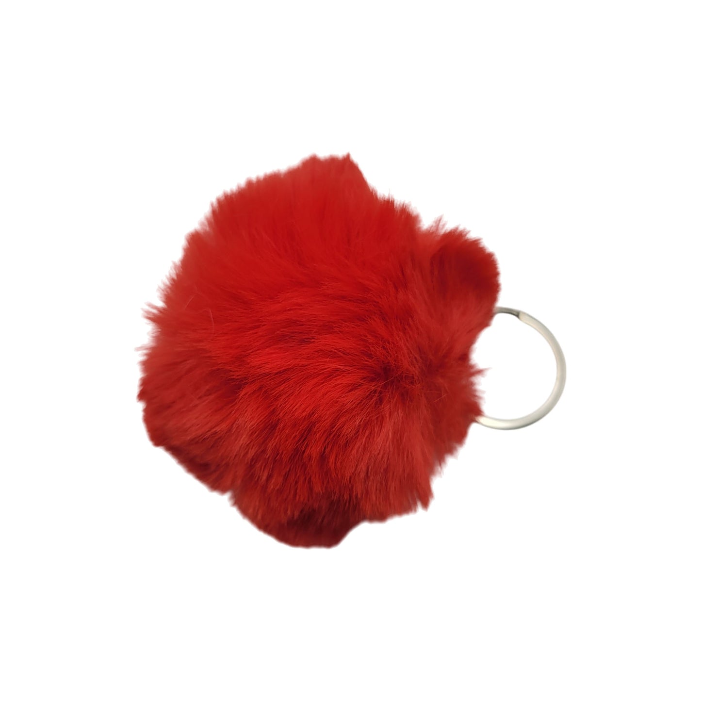 Personalized Fluffy Faux Fur Keychain w/Initial - Stocking Stuffer & Gift