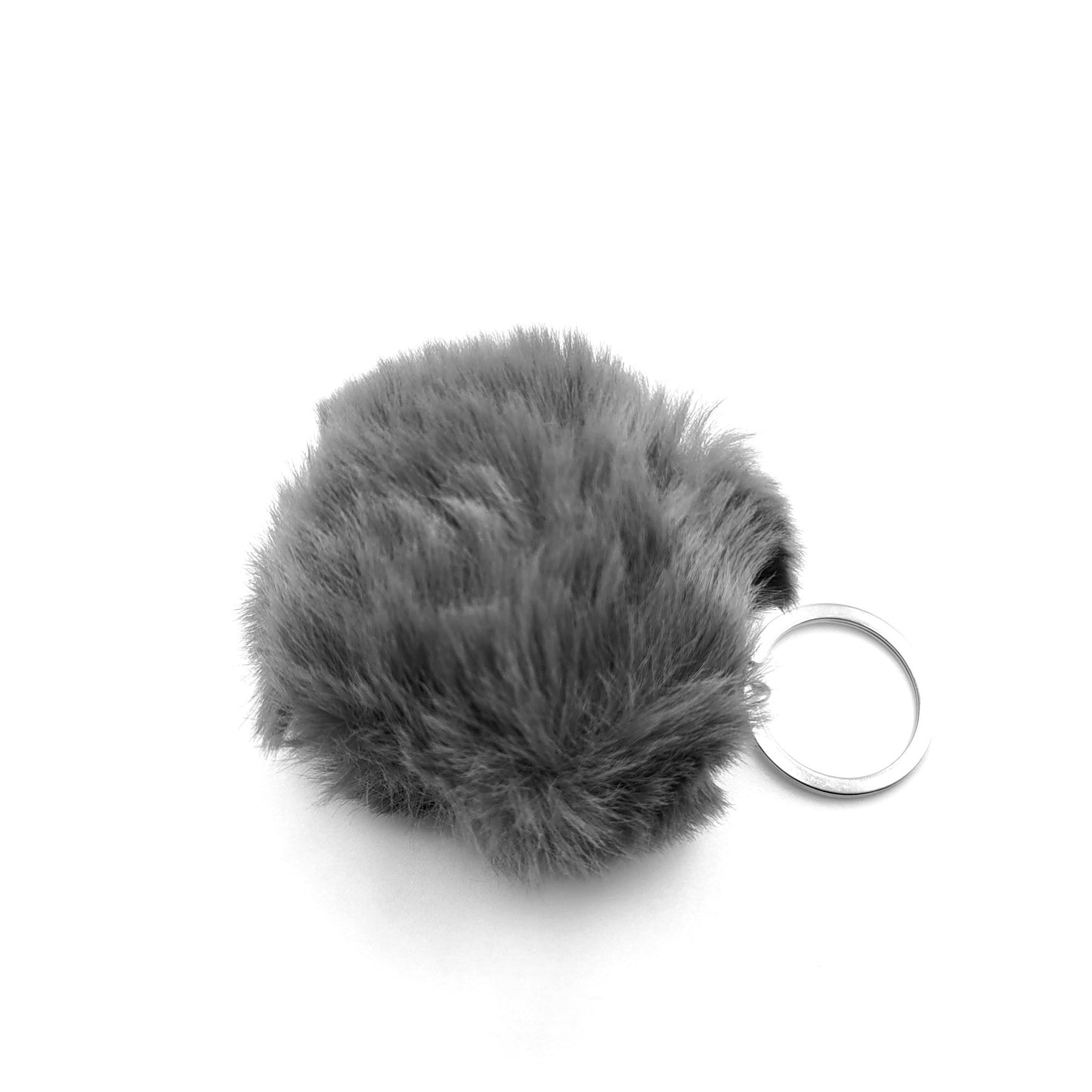 Personalized Fluffy Faux Fur Keychain w/Initial - Stocking Stuffer & Gift