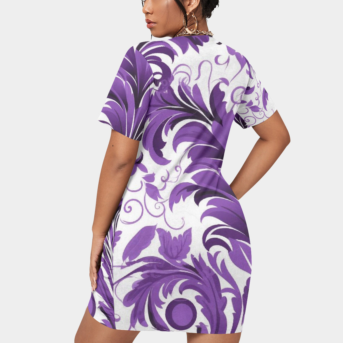 Purple Floral Dress