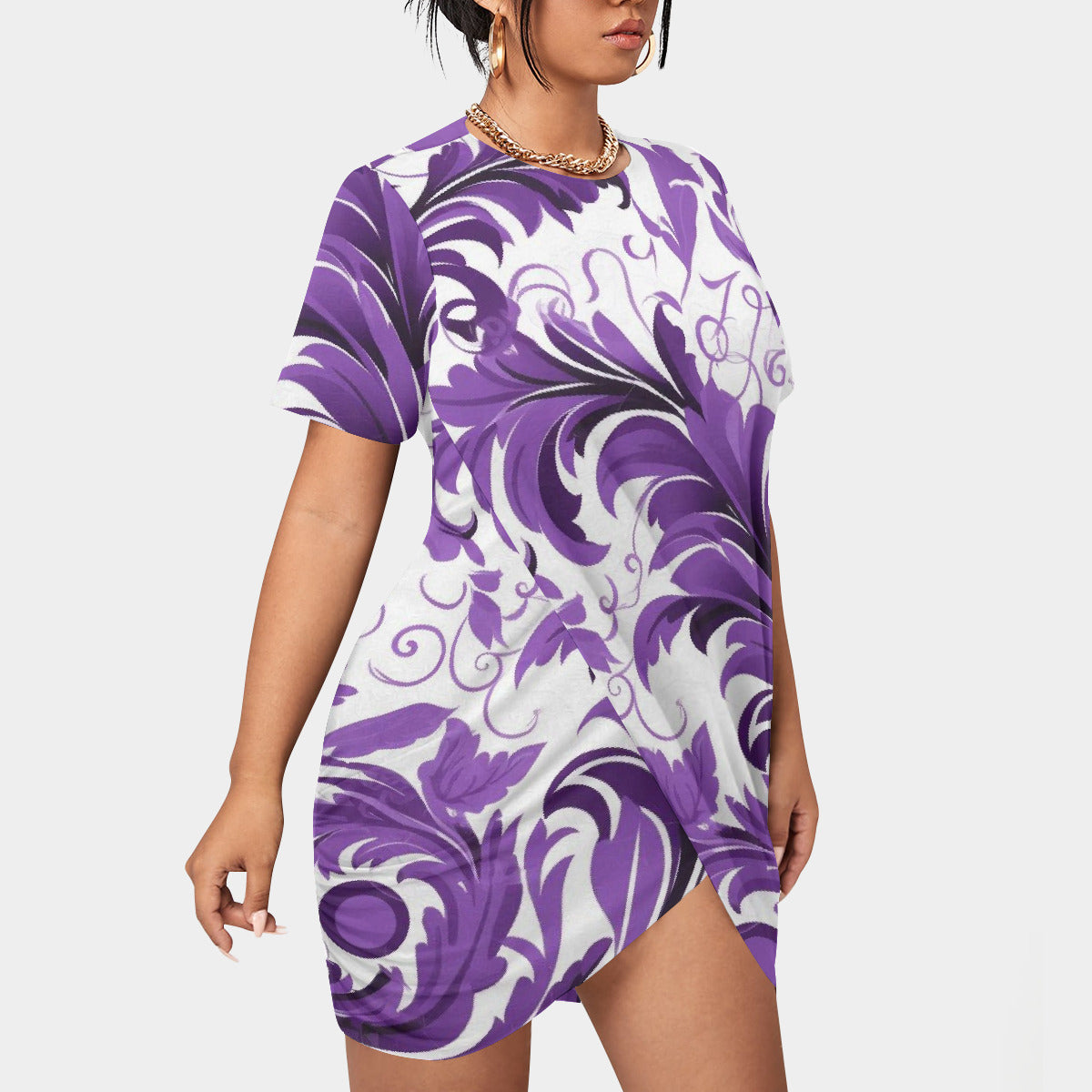 Purple Floral Dress