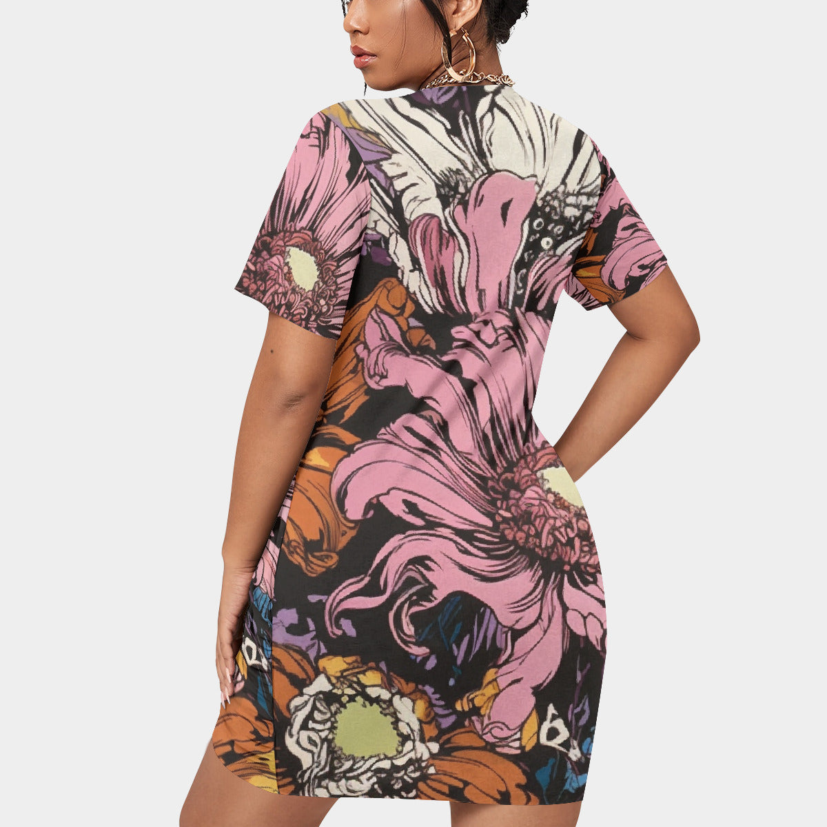 Fantastic Floral Stacked Hem Dress