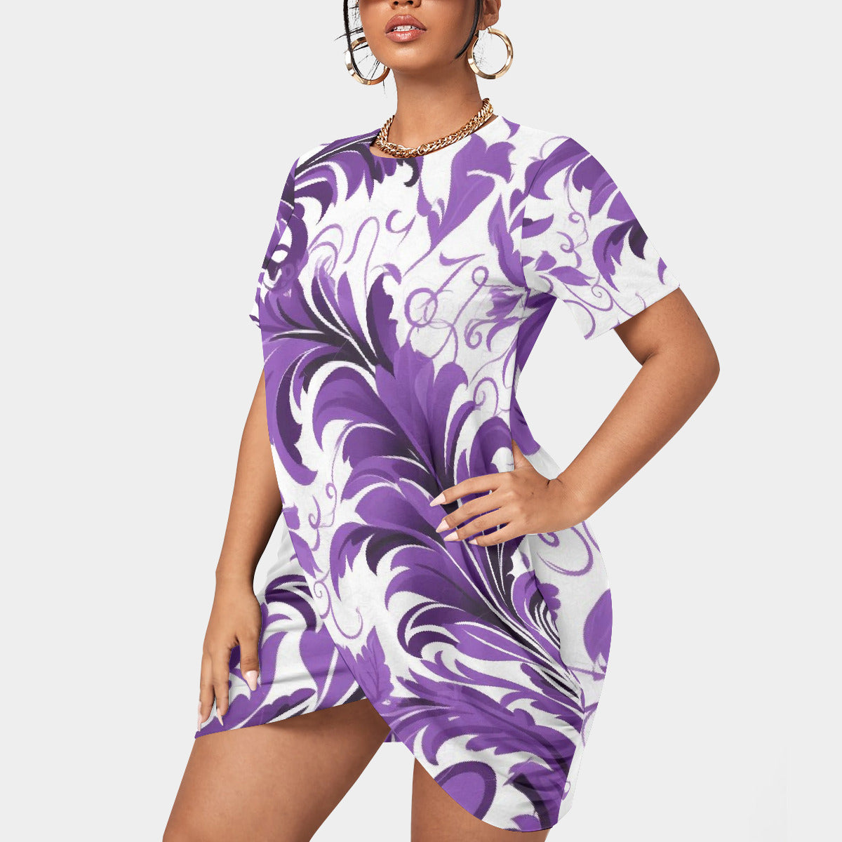 Purple Floral Dress