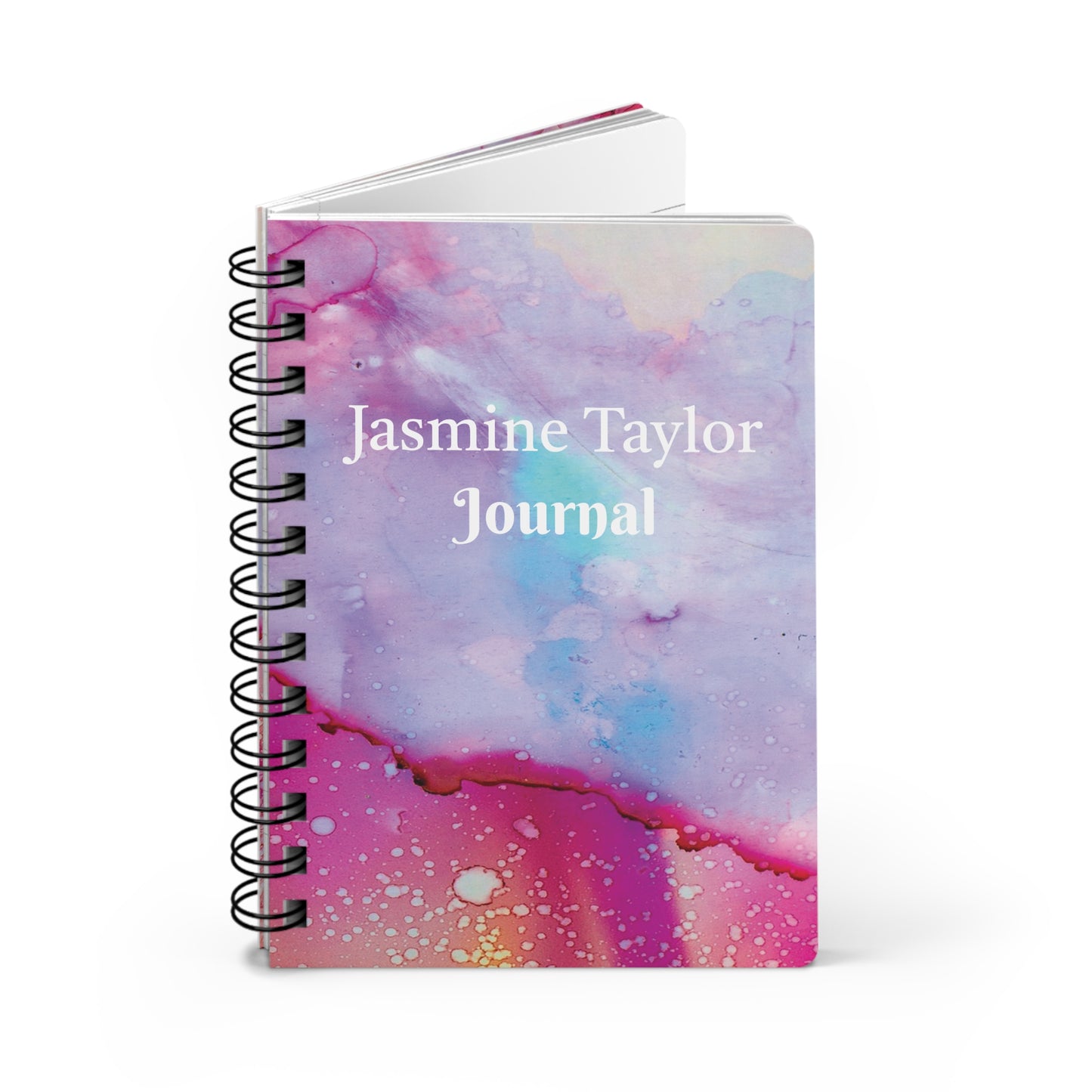Personalized Spiral Bound Journal with Abstract Design
