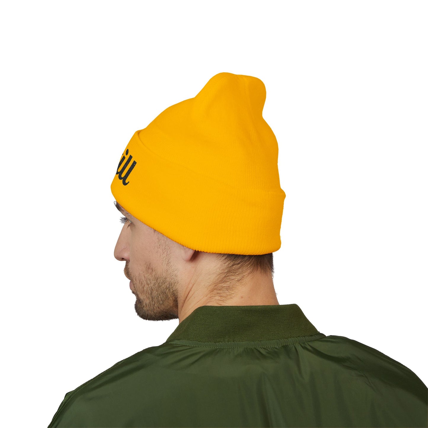 Be Still Embroidered Beanie – Minimalist Faith-Inspired Cuffed Knit Hat for Women & Men
