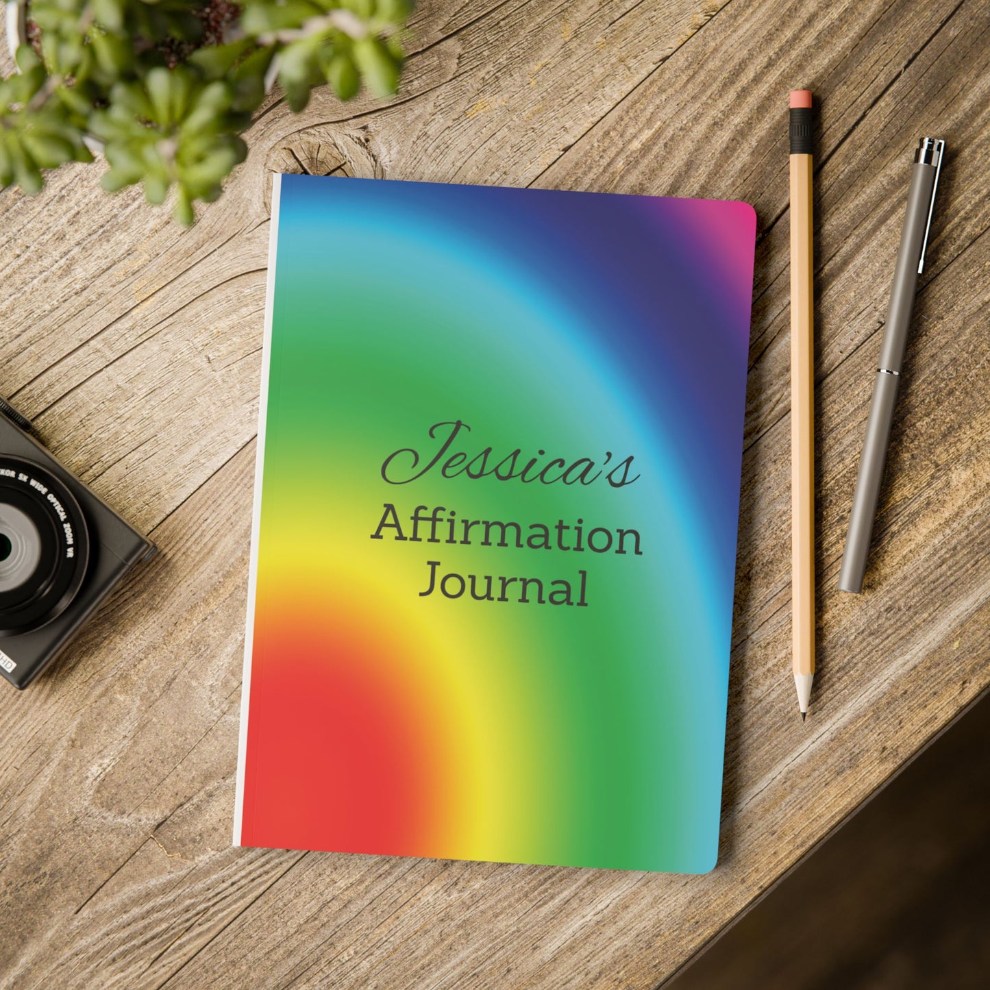 Customized Softcover Journal with Affirmations Inside