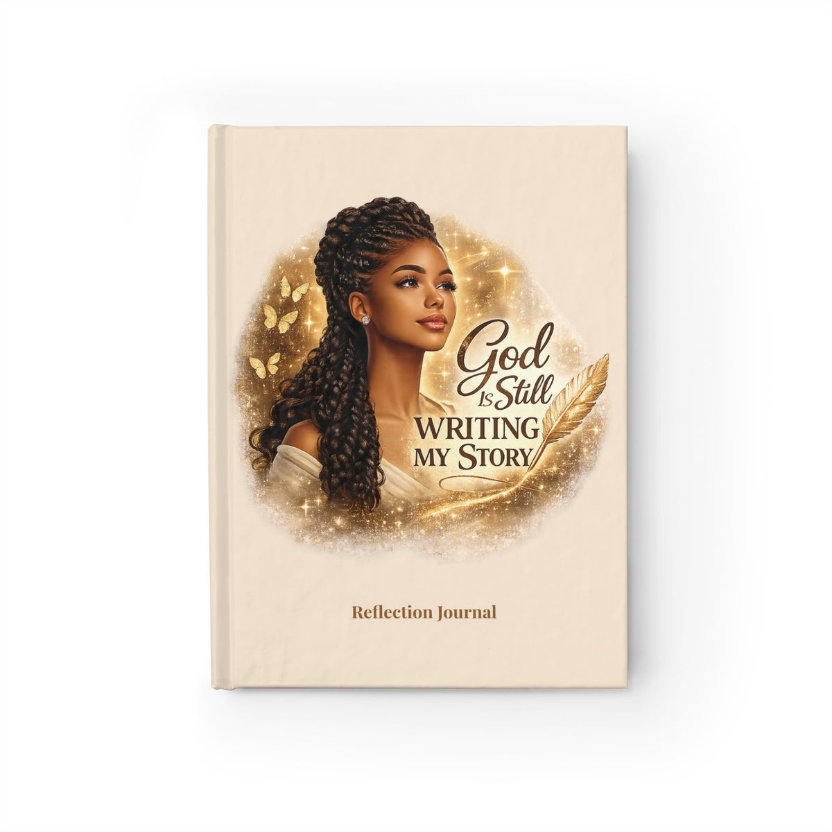 God Is Still Writing My Story Journal | Christian Faith Journal | Beige Hardcover Lined Notebook | Inspirational Gift for Women