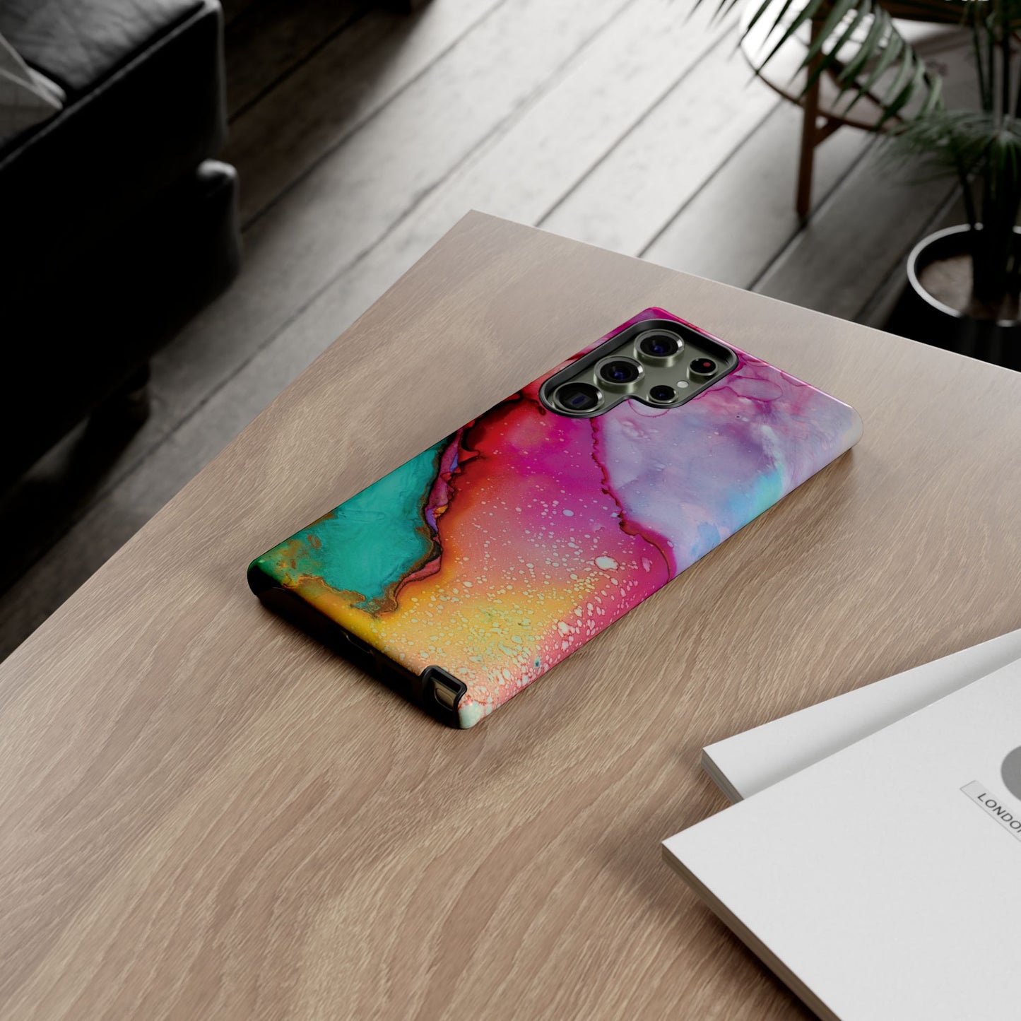 Red Green Abstract Watercolor Pattern Tough Cases