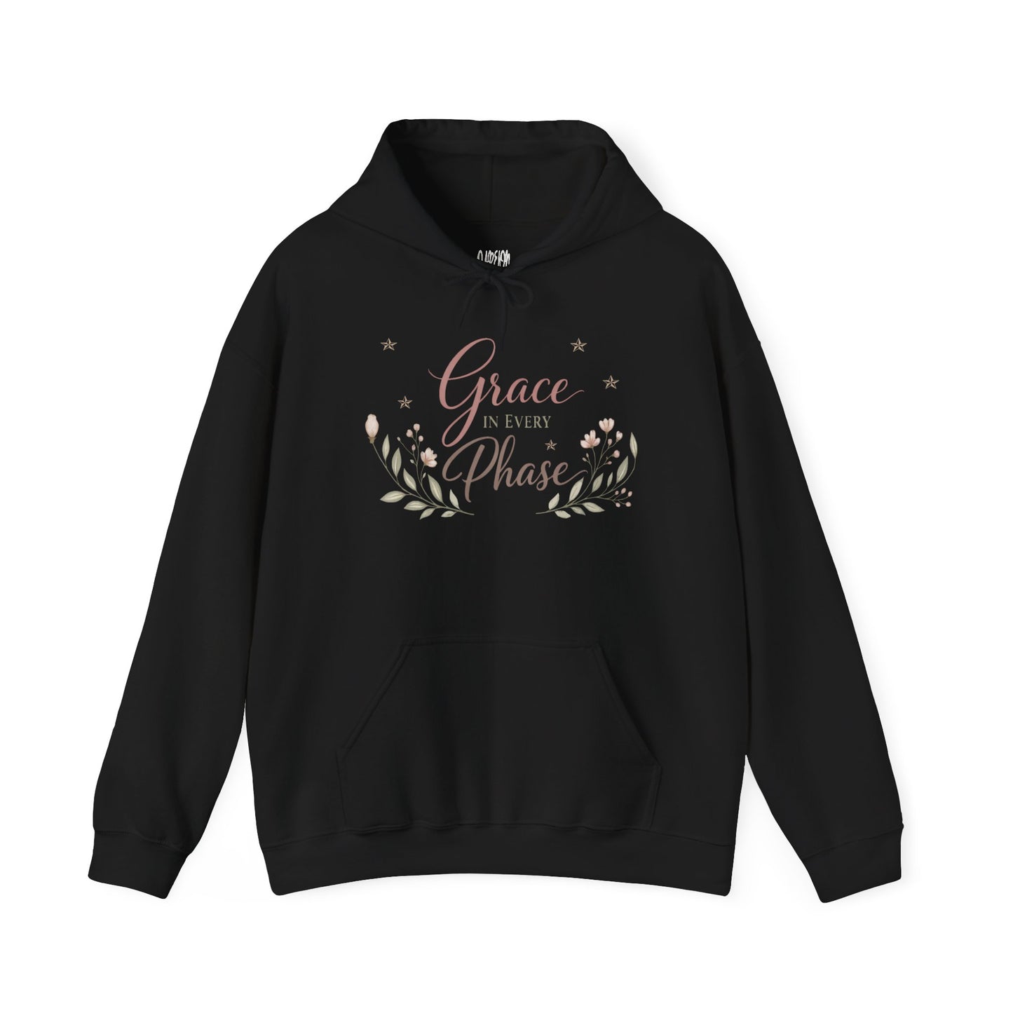 Grace in Every Phase Floral Hoodie for Women | Inspirational Comfort Pullover