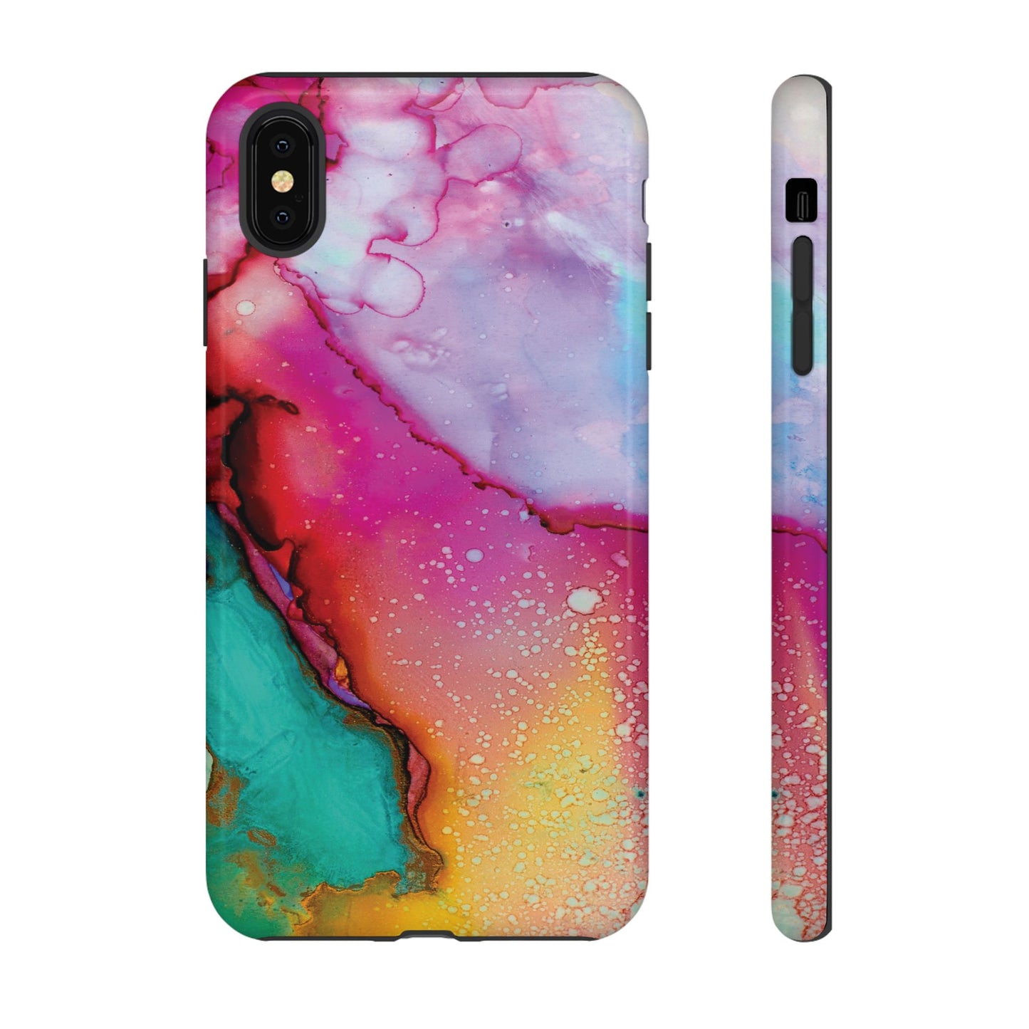 Red Green Abstract Watercolor Pattern Tough Cases