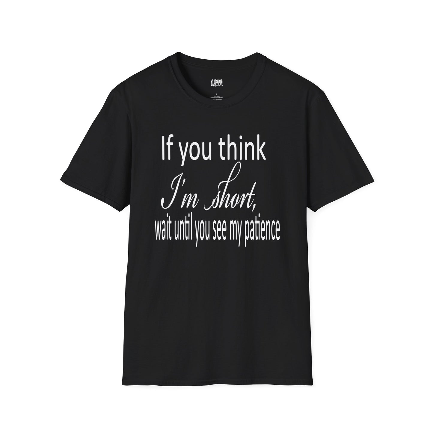 If You Think I'm Short Wait Until You See My Patience Softstyle Funny Sarcastic  T-Shirt