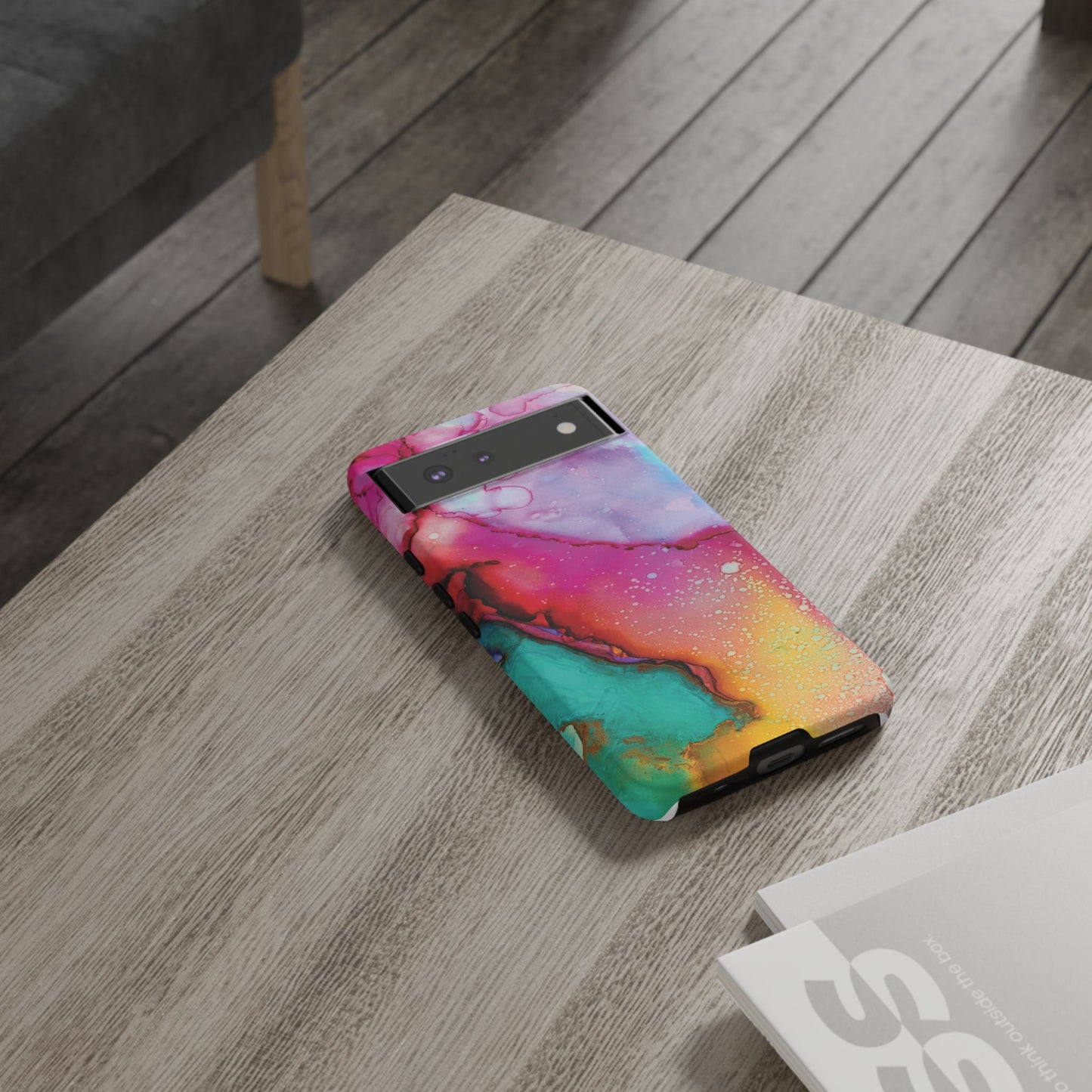 Red Green Abstract Watercolor Pattern Tough Cases