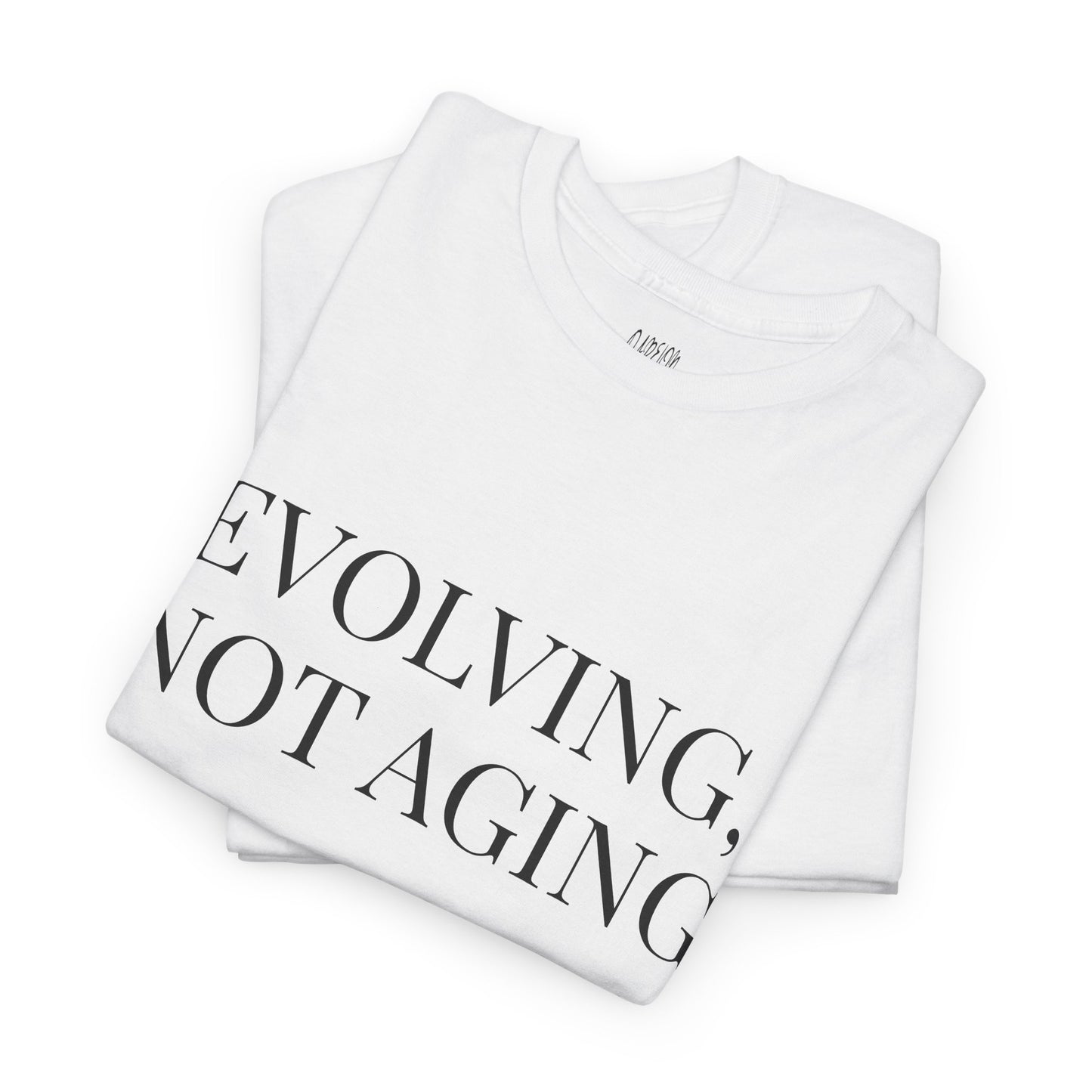 Evolving Not Aging T-Shirt | Inspirational Growth Mindset Graphic Tee for Women & Men