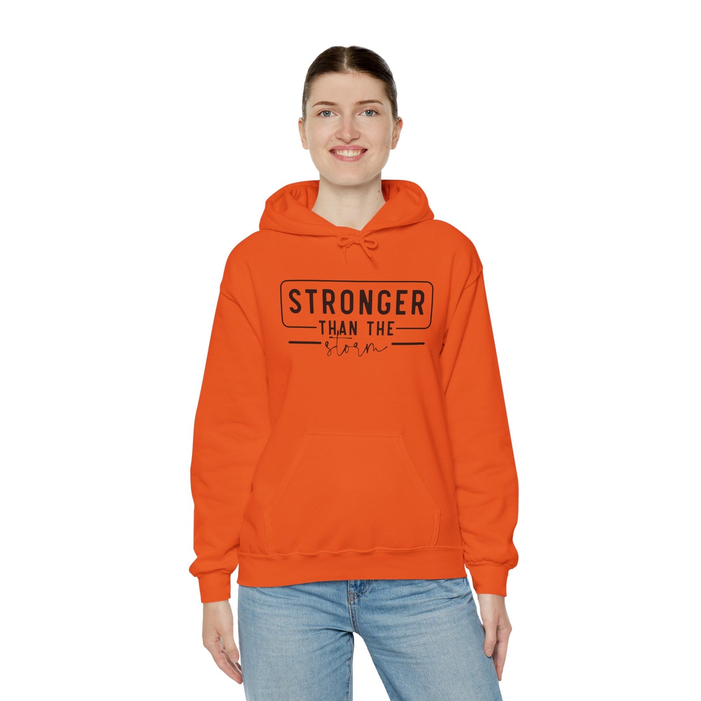 Stronger Than the Storm Hoodie - Sweatshirt for Resilience and Motivation