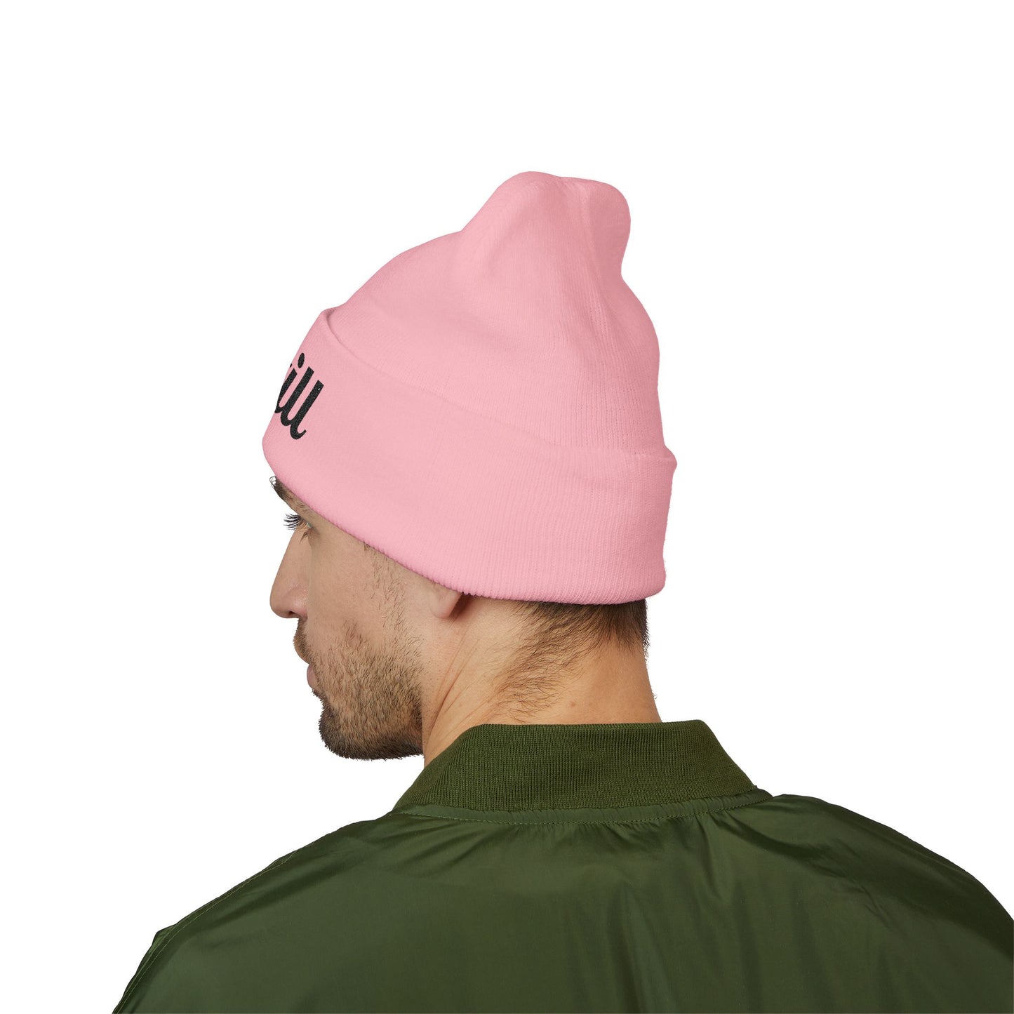 Be Still Embroidered Beanie – Minimalist Faith-Inspired Cuffed Knit Hat for Women & Men