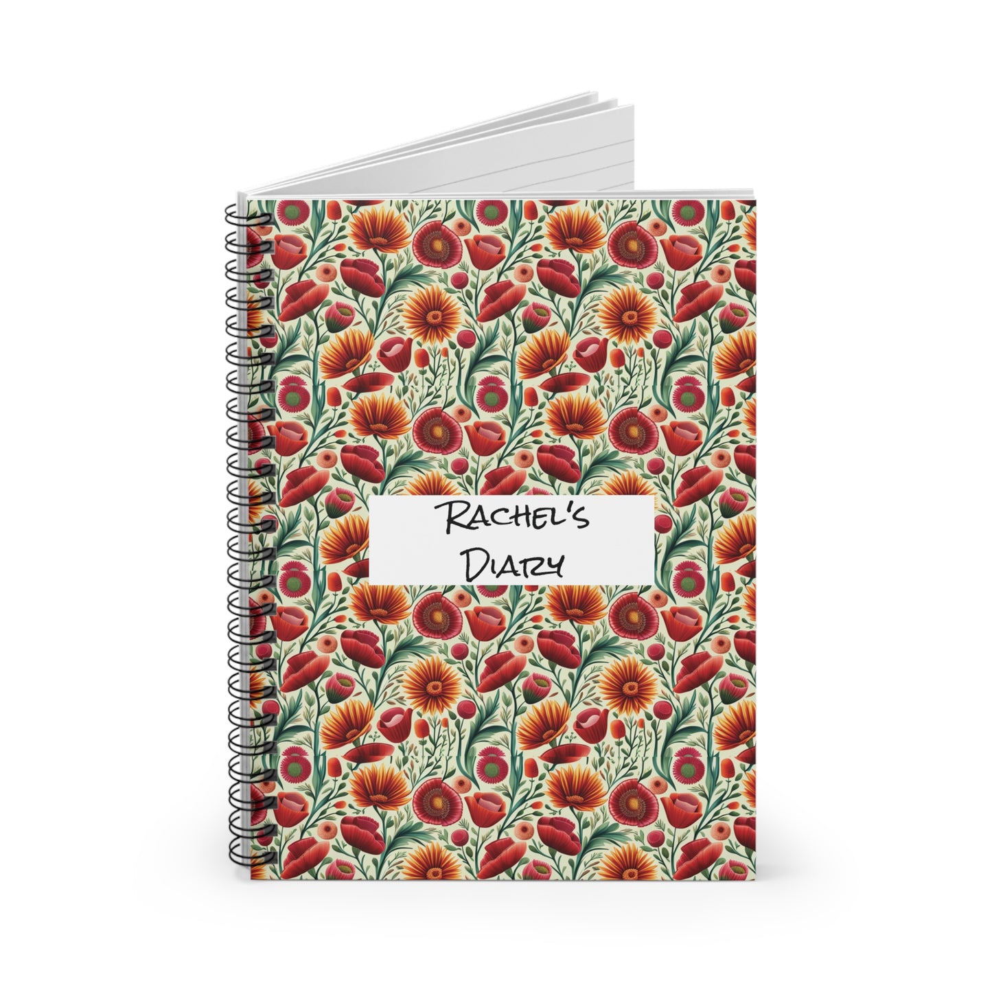 Personalized Spiral Notebook with Ruled Line