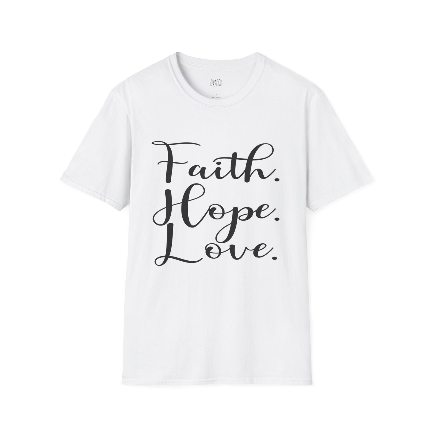 Faith Hope Love T-Shirt | Soft Christian Inspirational Tee for Everyday Wear
