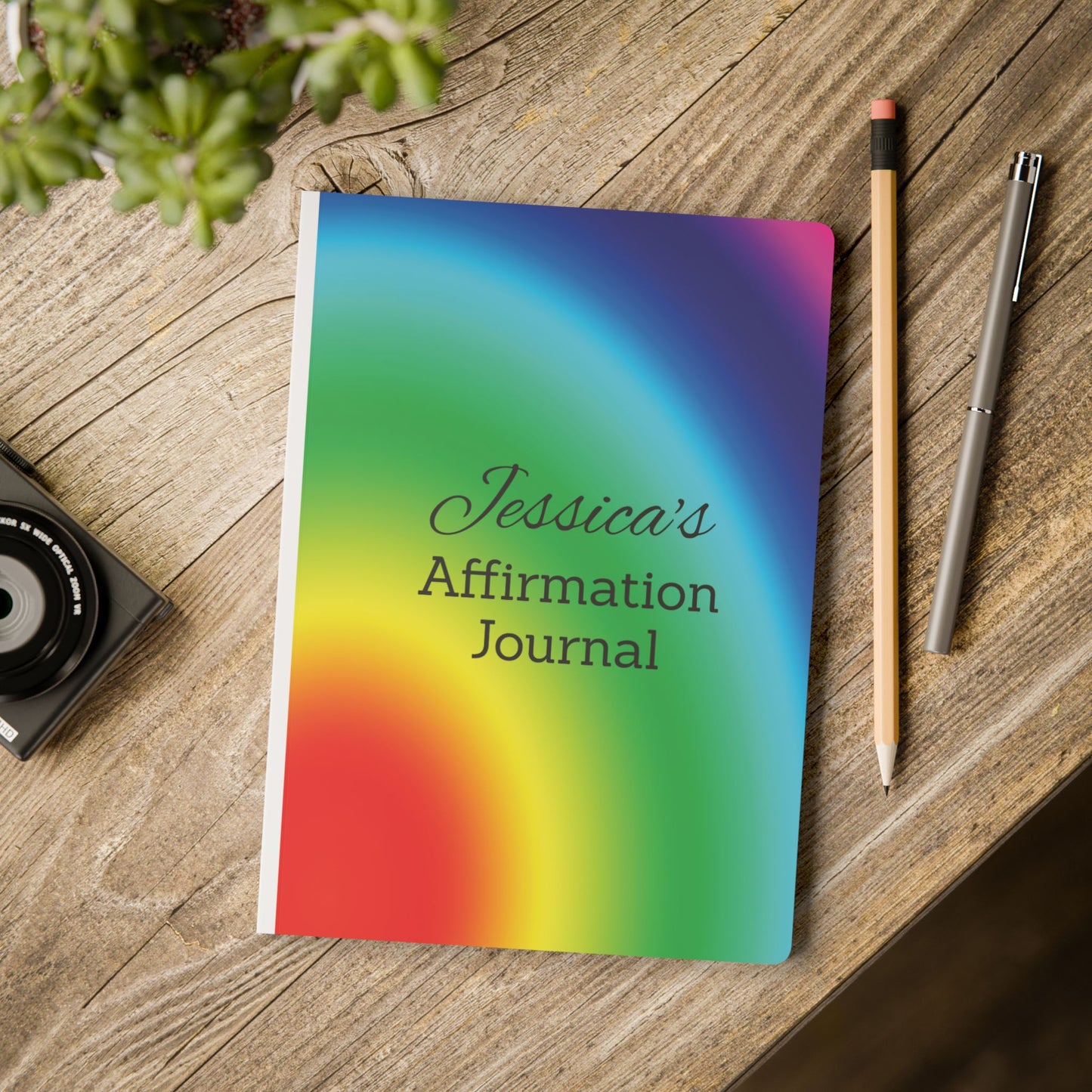 Customized Softcover Journal with Affirmations Inside