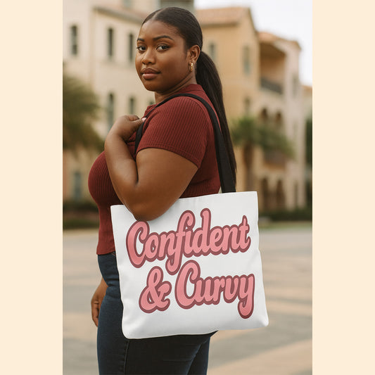 Confident & Curvy Tote Bag | Stylish Market Bag | Gift for Plus Size Advocates | Everyday Use | Fashion Accessory