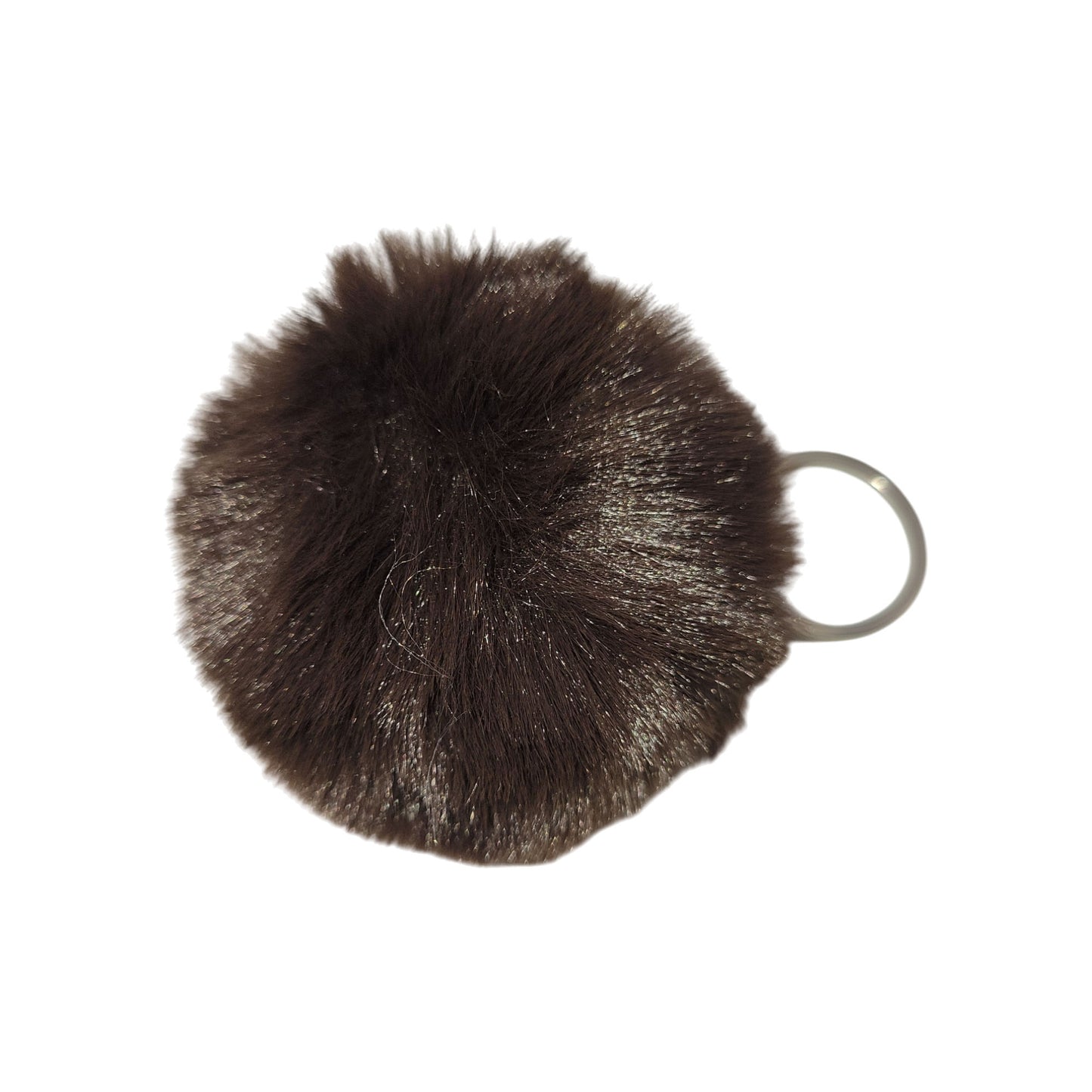 Personalized Fluffy Faux Fur Keychain w/Initial - Stocking Stuffer & Gift