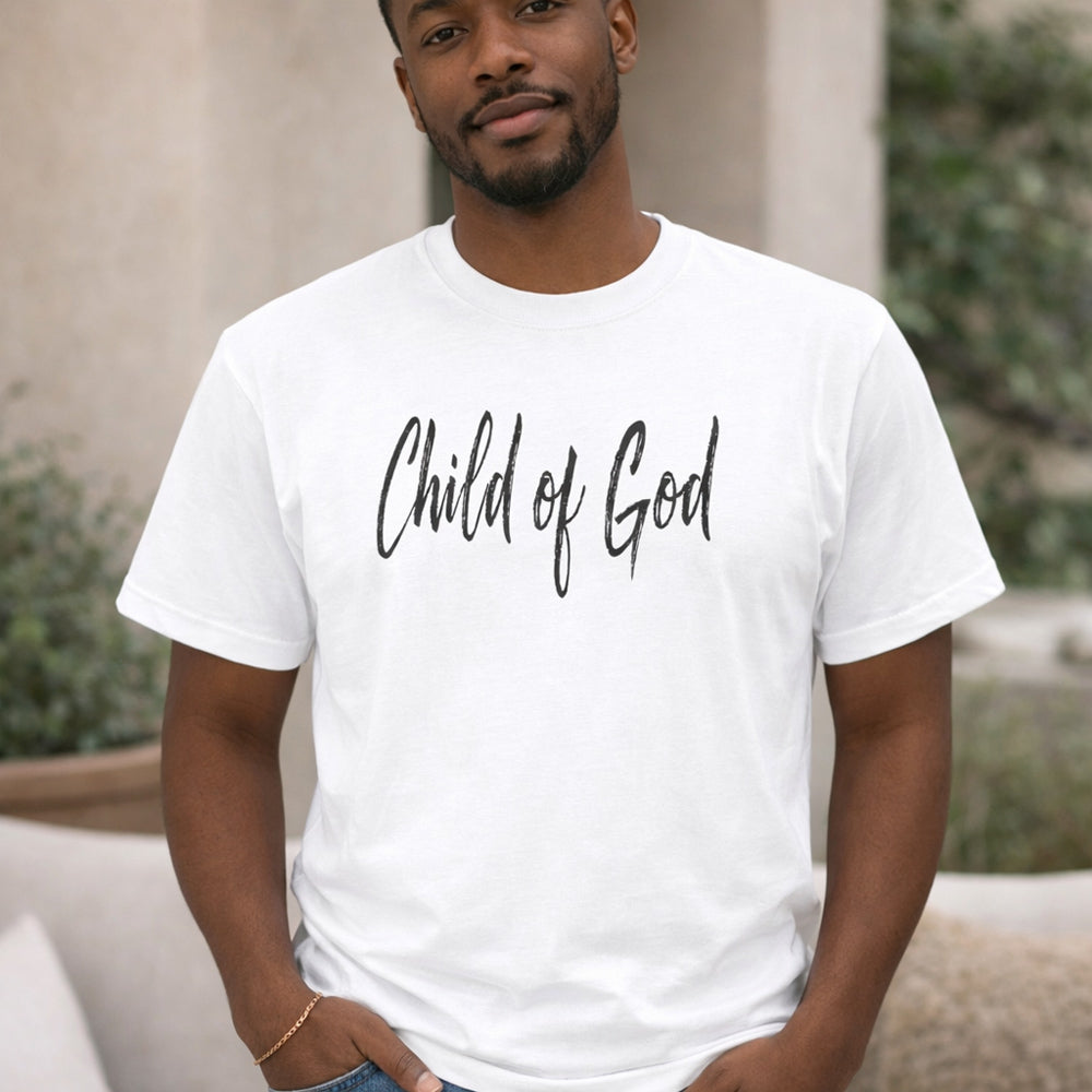 Child of God T-Shirt | Faith-Based Script Tee | Minimalist Christian Shirt