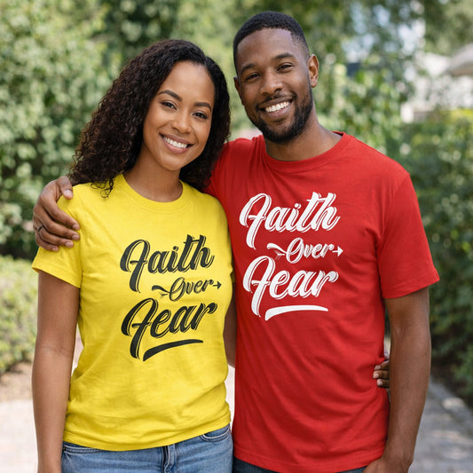 Faith Over Fear Unisex T-Shirt | Inspirational Christian Tee for Men & Women | Soft Cotton Faith Apparel