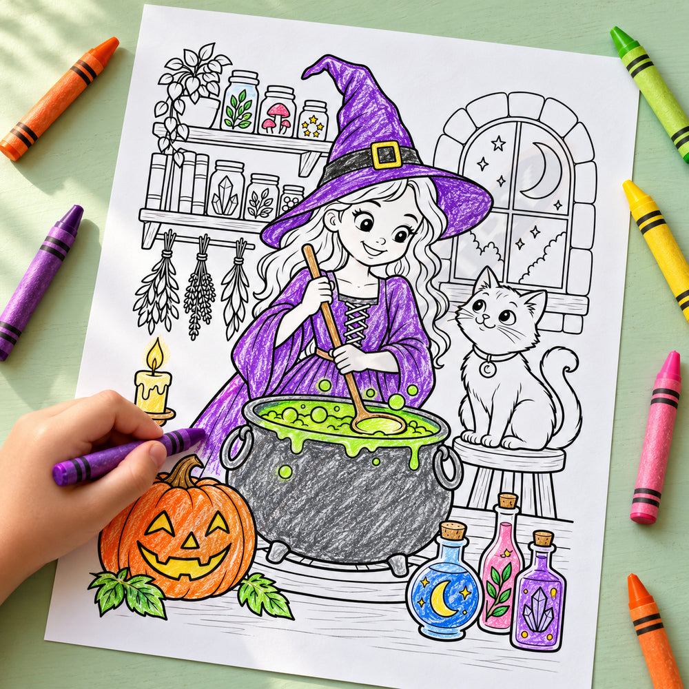 Halloween Coloring Pages for Kids Ages 8+ | 5 Bold and Easy Printables
