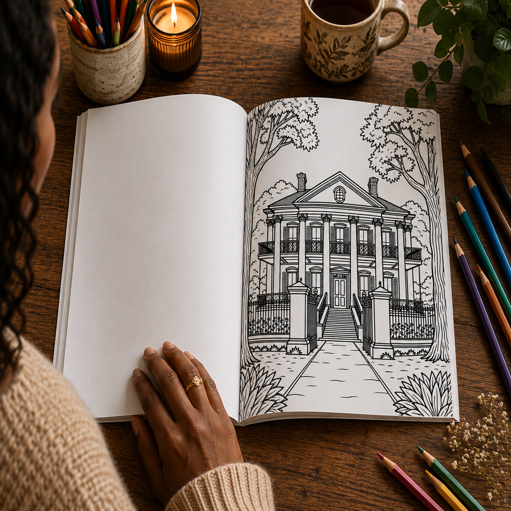 Historic American Homes Coloring Book