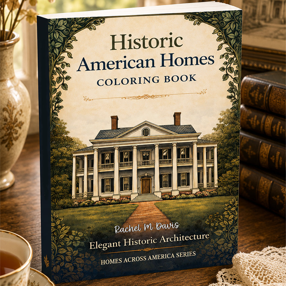 Historic American Homes Coloring Book