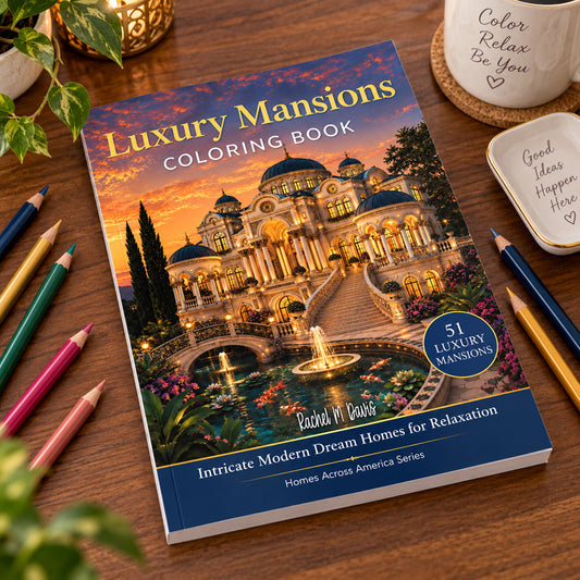 Luxury Mansion Coloring Book