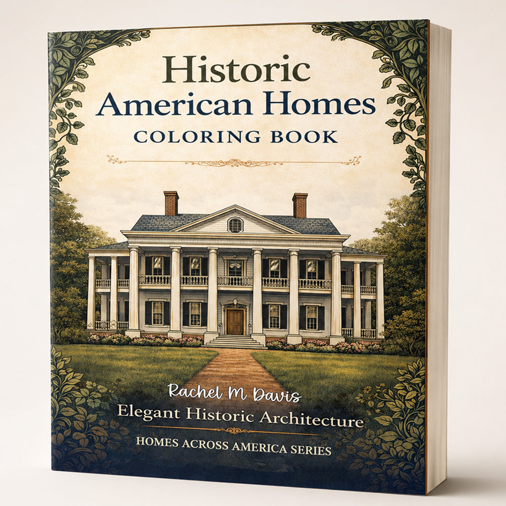 Historic American Homes Coloring Book