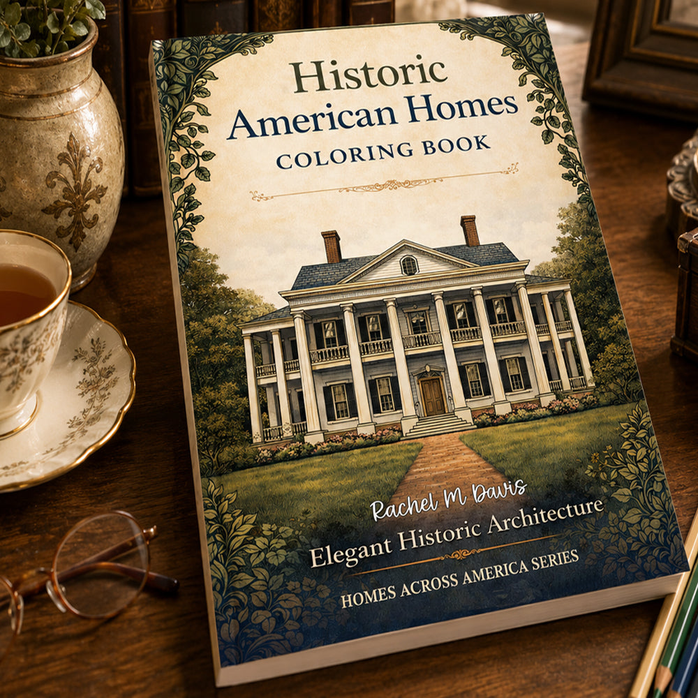 Historic American Homes Coloring Book