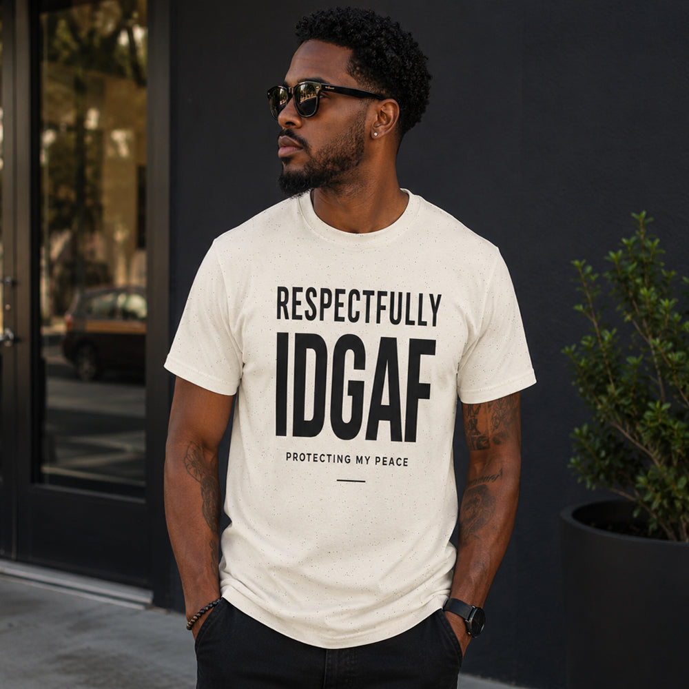 Natural T-Shirt Respectfully IDGAF