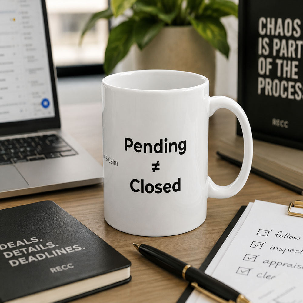 Pending ≠ Closed Mug – Funny Real Estate Coffee Mug for Realtors, Brokers & Agents | RECC Ceramic Mug 11oz 15oz