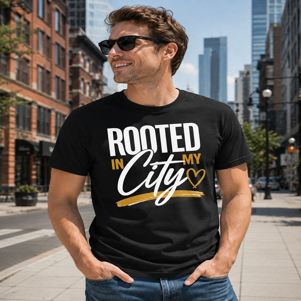 Rooted In My City Unisex T-Shirt | Hometown Pride Graphic Tee | Urban Streetwear Shirt | City Love Fashion Tee