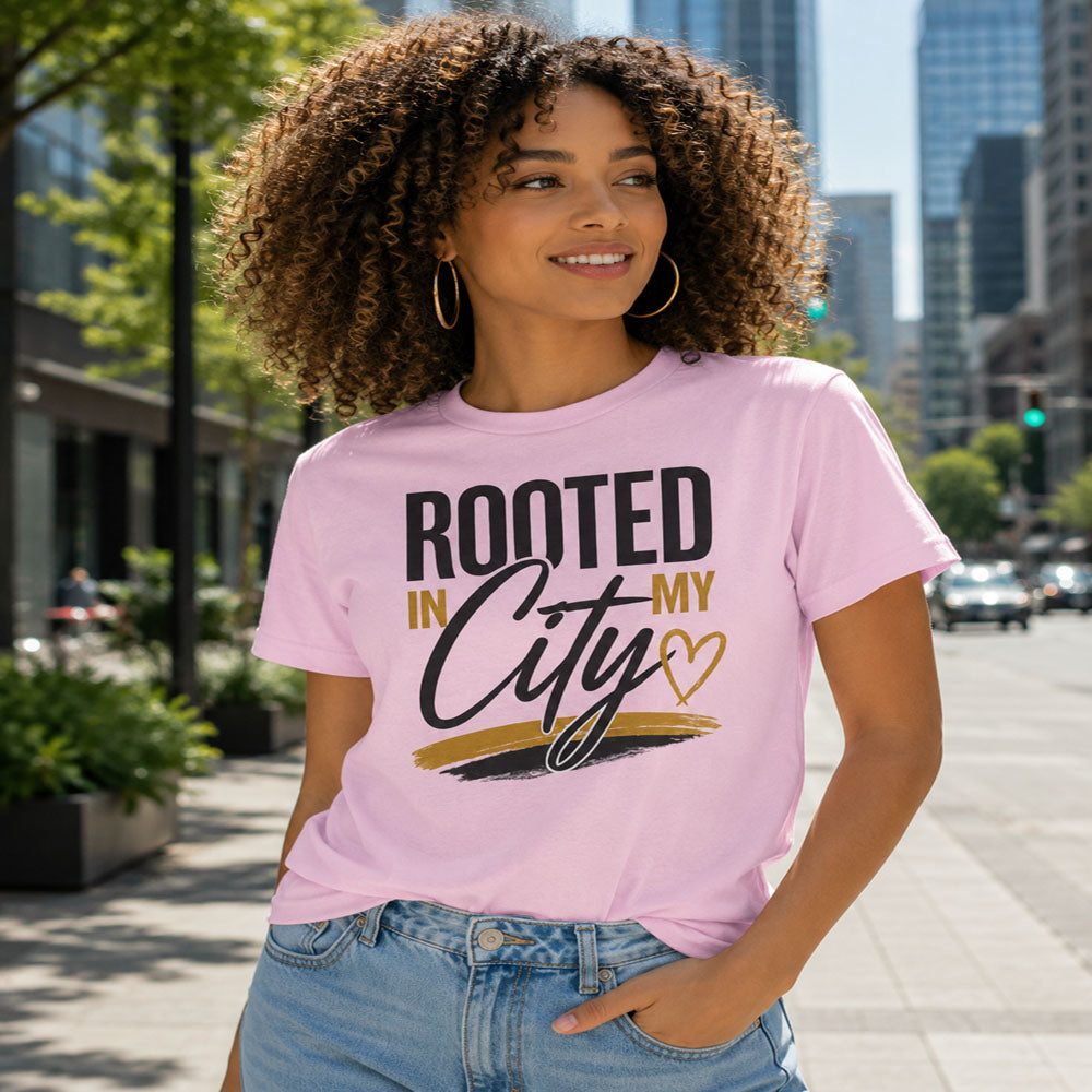 Rooted In My City Unisex T-Shirt | Hometown Pride Graphic Tee | Urban Streetwear Shirt | City Love Fashion Tee