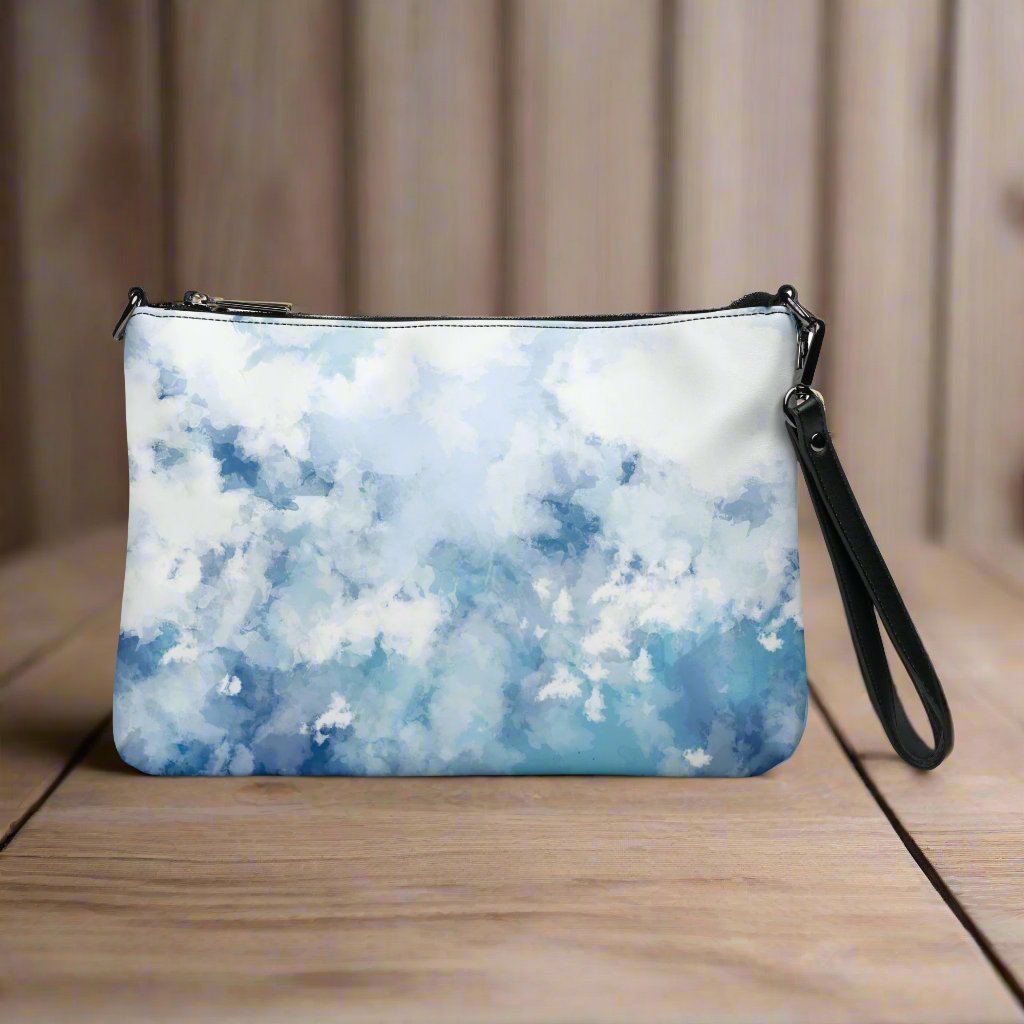 Blue Watercolor Crossbody Bag