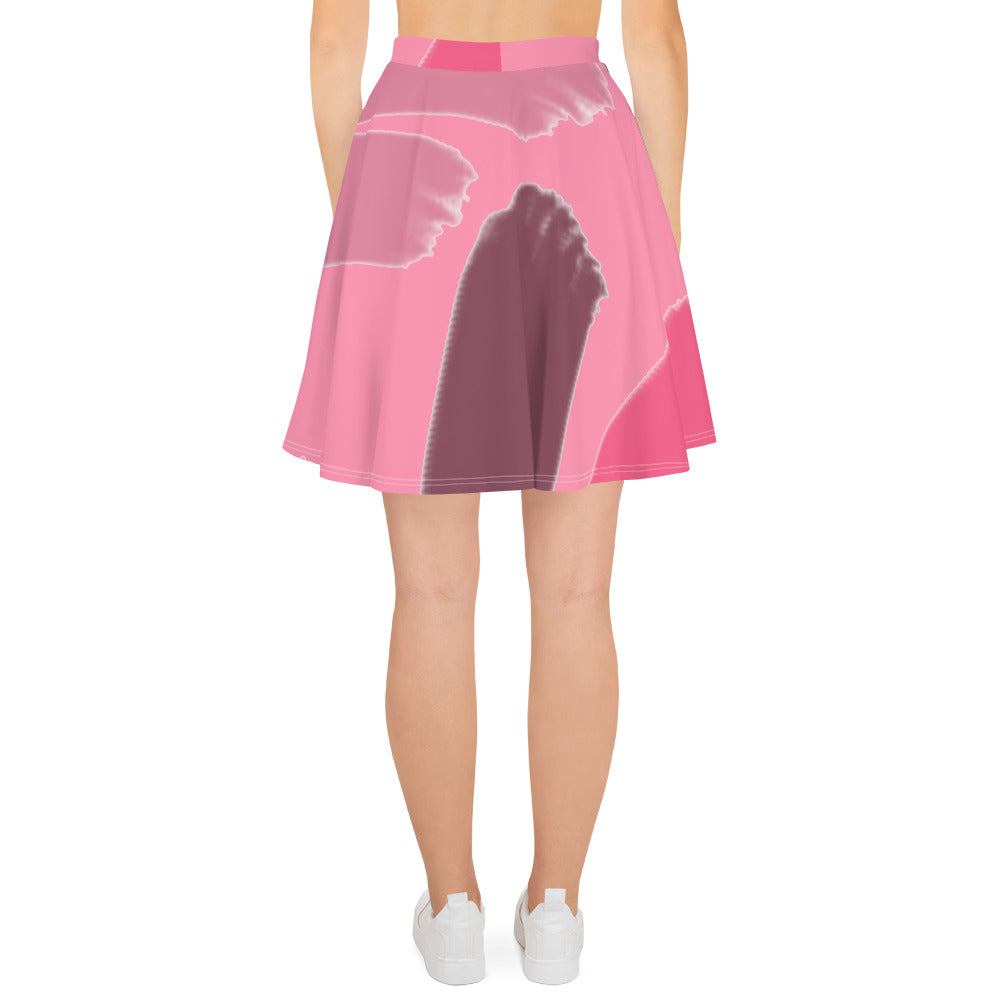Pink Abstract Skater Skirt