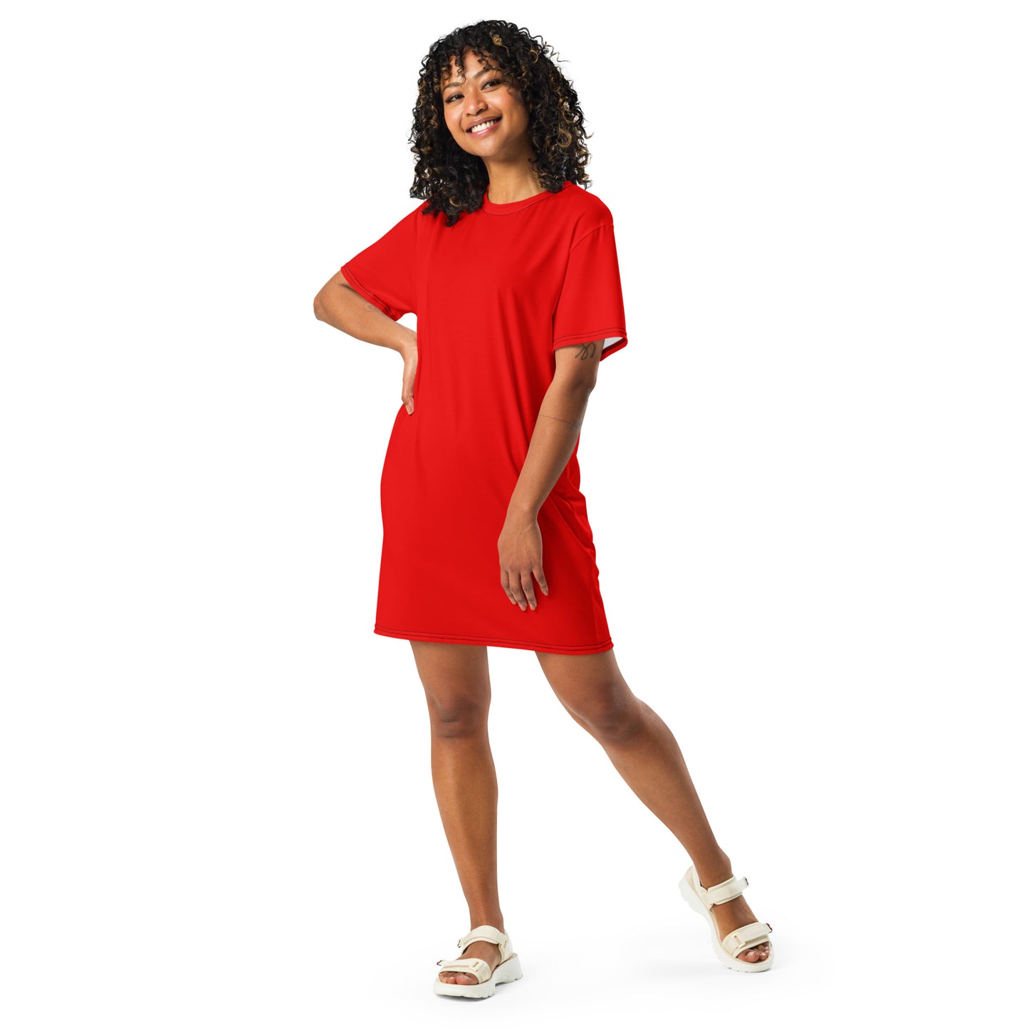 Red T-shirt Dress