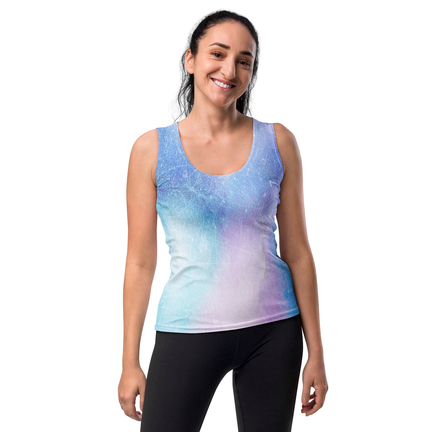 Blue Pink Green Multi-Colored Tank Top