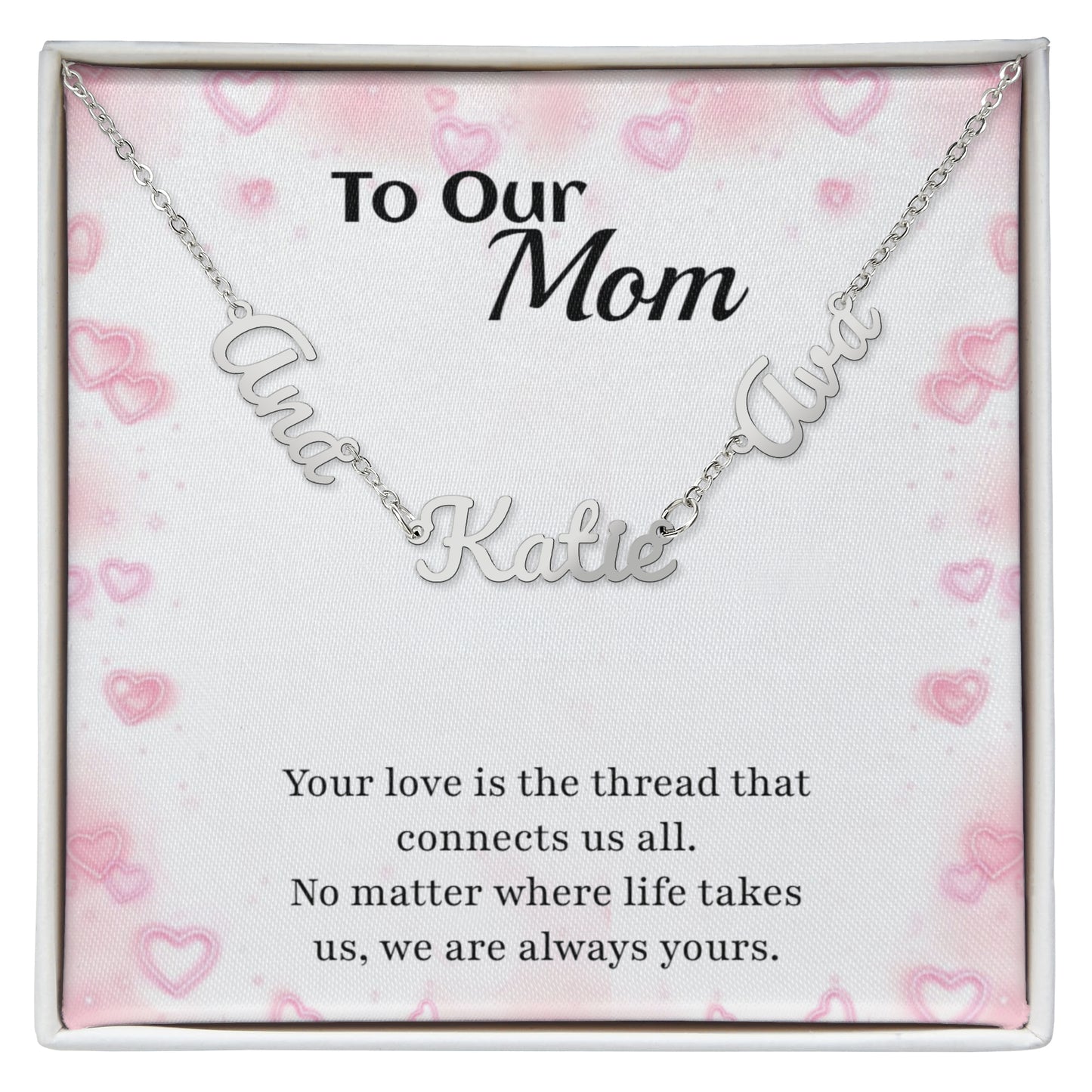 Personalized Name Necklace for Mom | 2–3 Names Custom Script Necklace | Family Necklace Gift for Her
