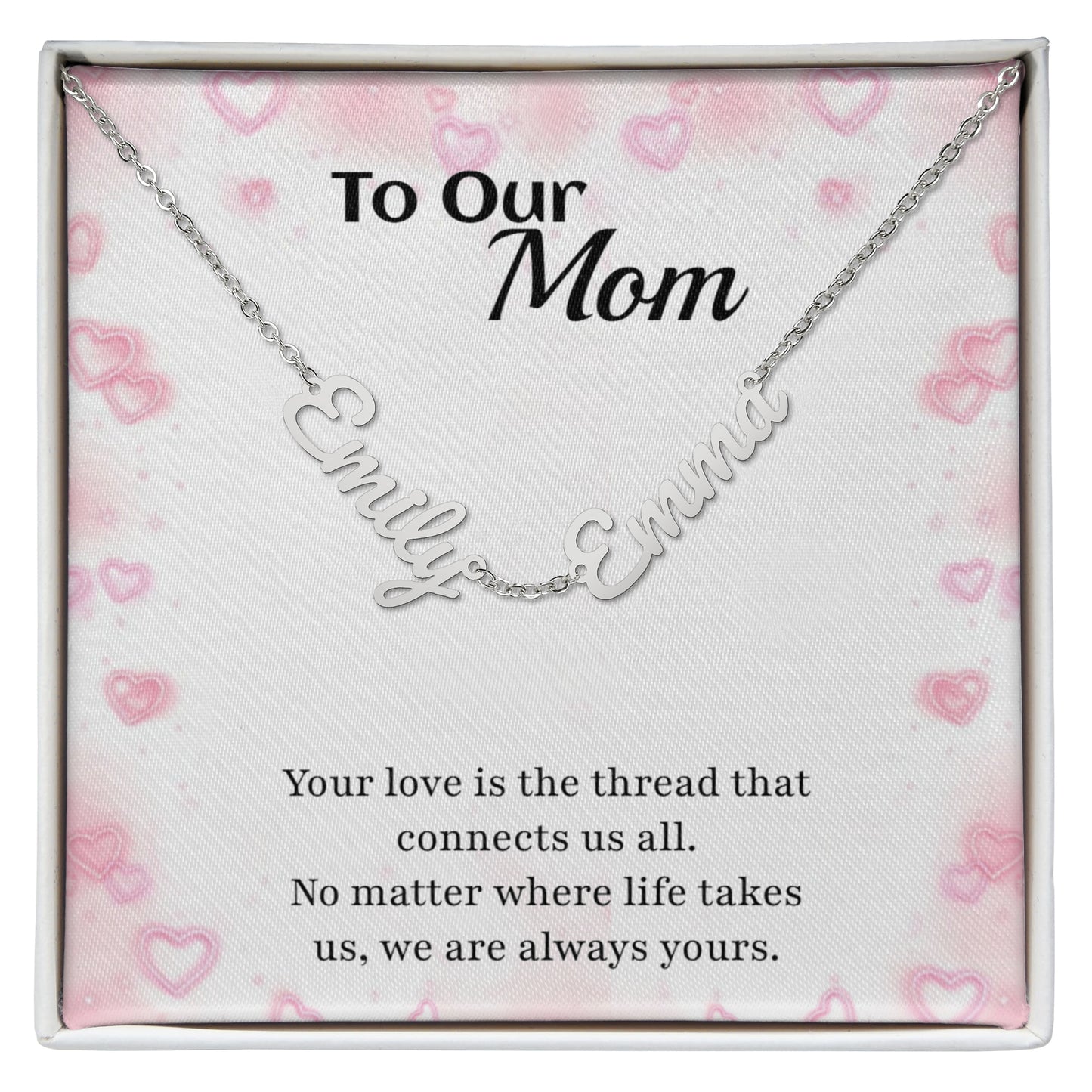 Personalized Name Necklace for Mom | 2–3 Names Custom Script Necklace | Family Necklace Gift for Her