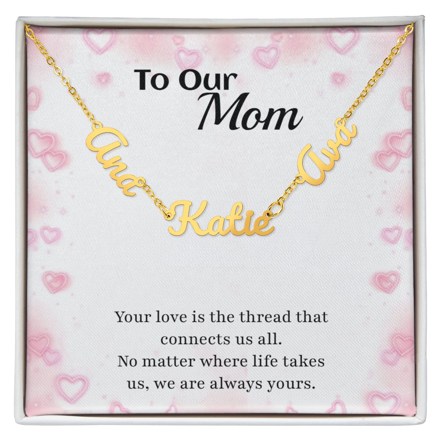 Personalized Name Necklace for Mom | 2–3 Names Custom Script Necklace | Family Necklace Gift for Her