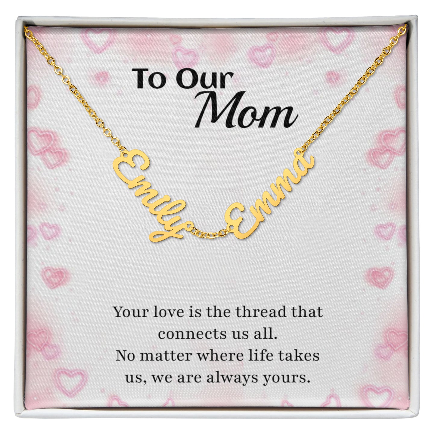 Personalized Name Necklace for Mom | 2–3 Names Custom Script Necklace | Family Necklace Gift for Her